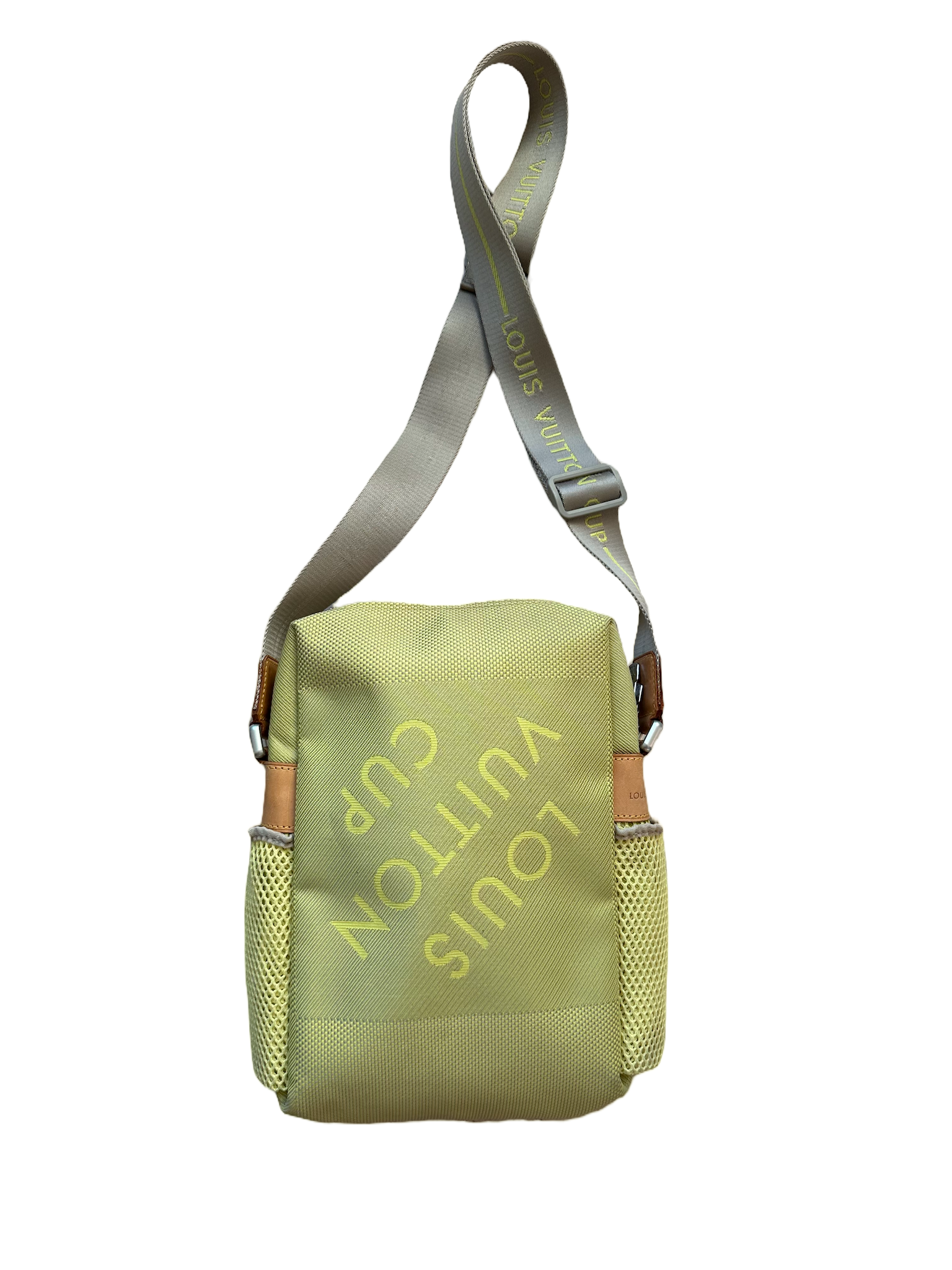 Louis Vuitton Cup 2003 "Weatherly" Lime Green Messenger Bag Vintage Archive image 2
