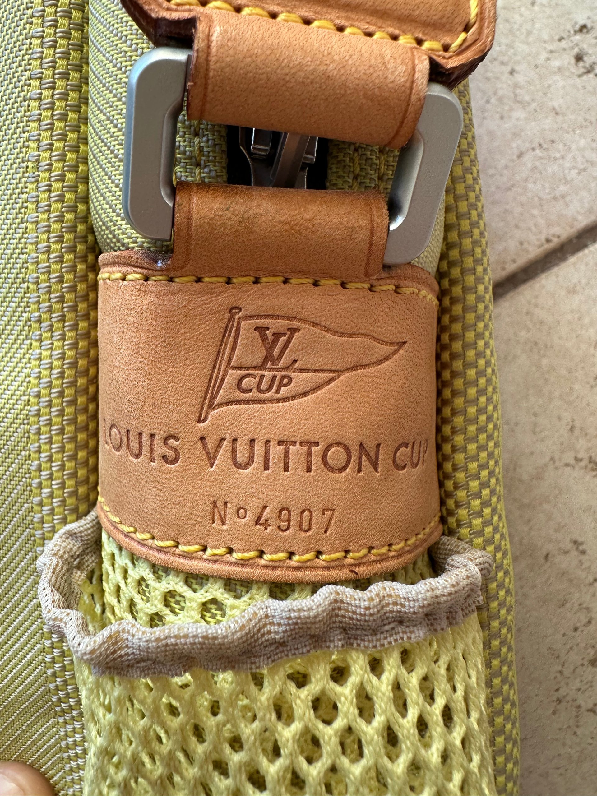 Louis Vuitton Cup 2003 "Weatherly" Lime Green Messenger Bag Vintage Archive image 3