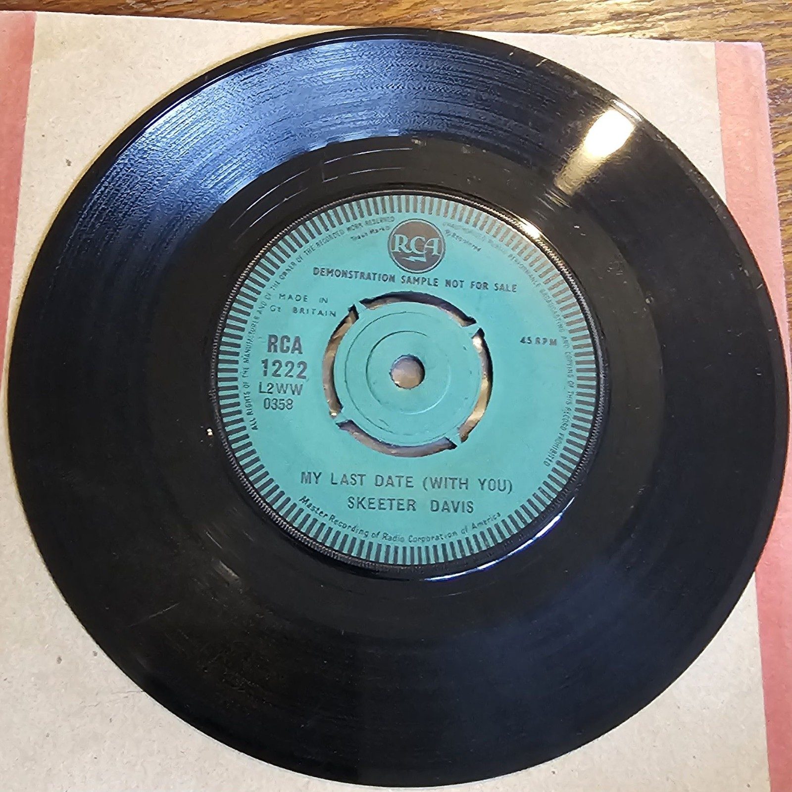 Skeeter Davis Someone I'd Like to Forget PROMO RCA 1222 7" image 2