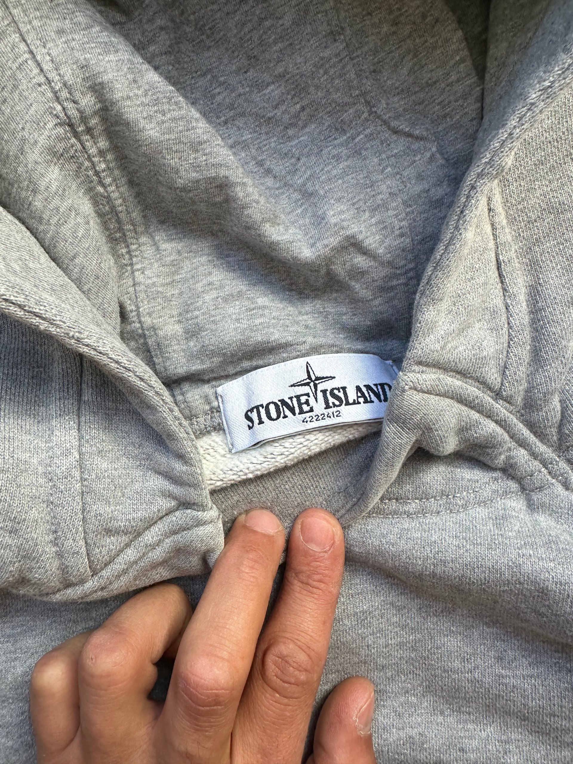 Stone Island 2005 Grey High-Neck Cowl Hoodie image 2