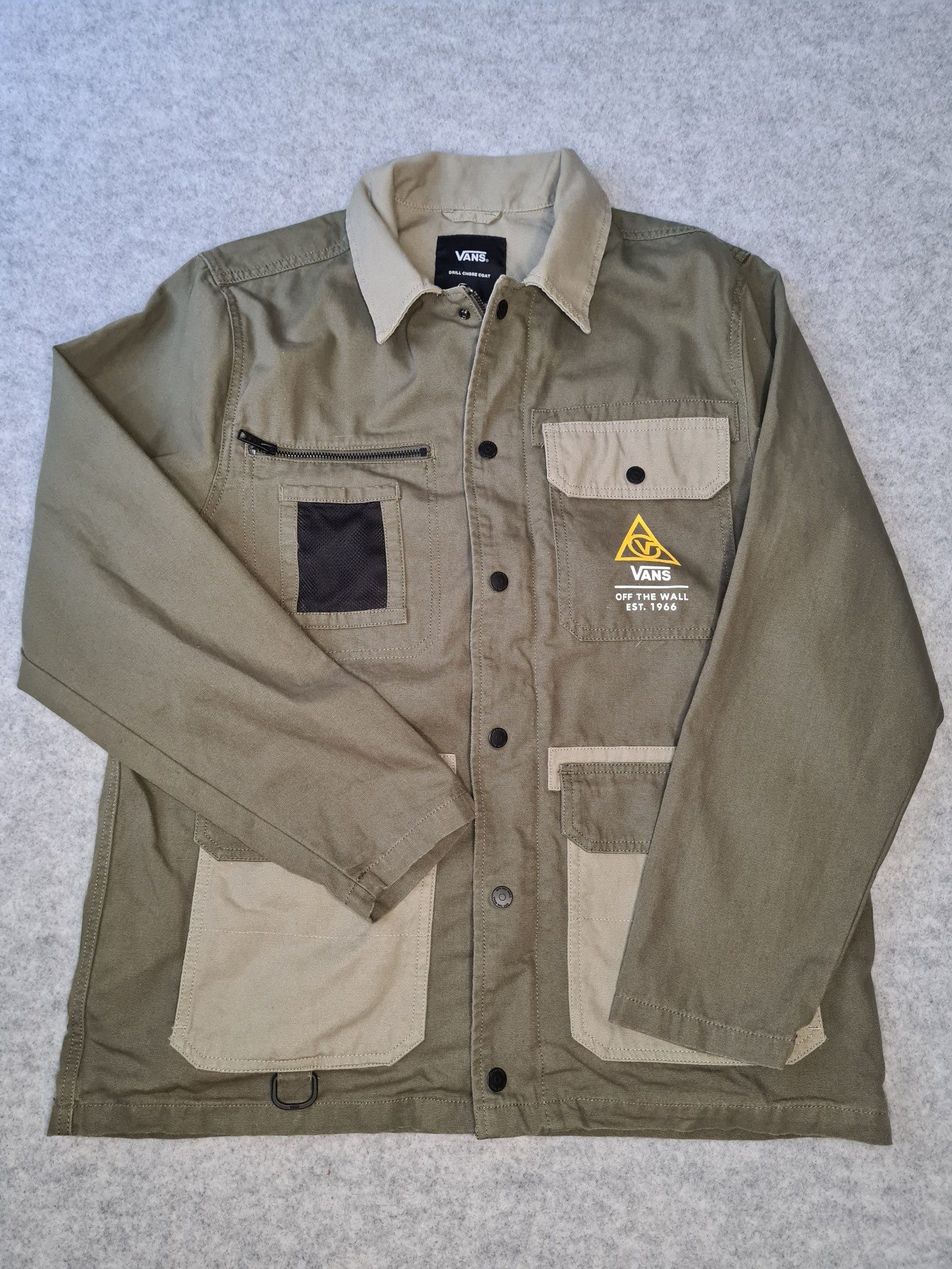 Vans Men's Green Beige Drill Chore 66 Supply Coat Medium 1164