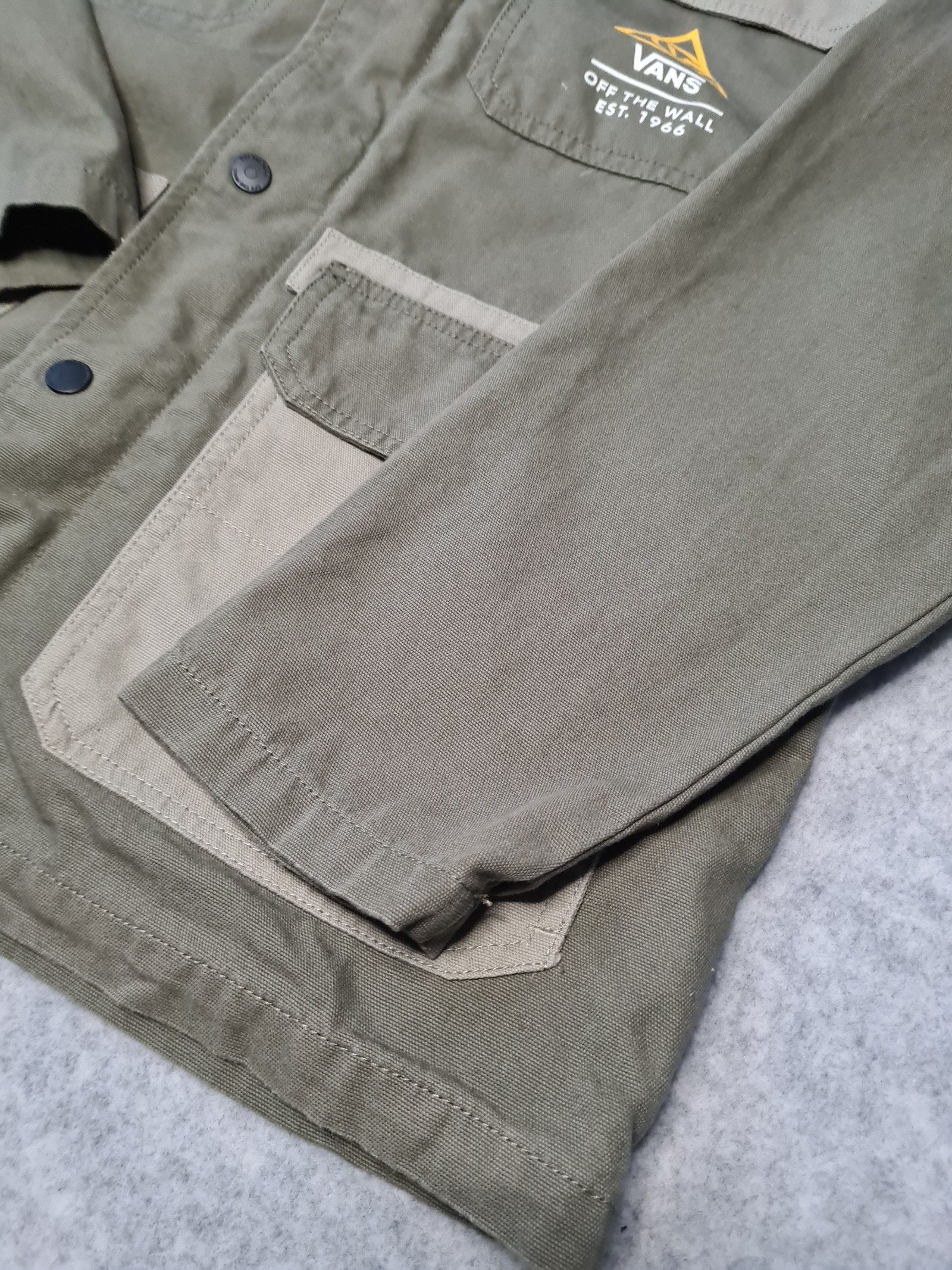 Vans Men's Green Beige Drill Chore 66 Supply Coat Medium 1164 image 2