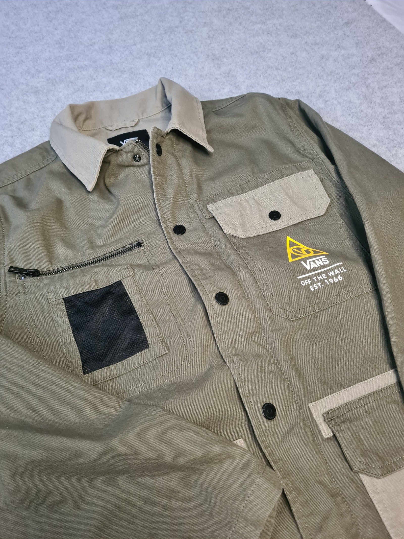 Vans Men's Green Beige Drill Chore 66 Supply Coat Medium 1164 image 3