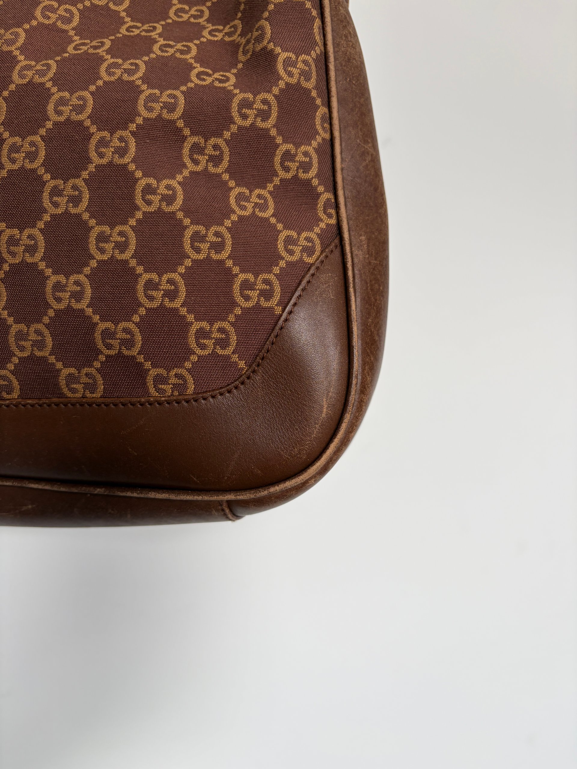 Gucci Brown GG Canvas Bamboo Handle Shoulder Bag image 9