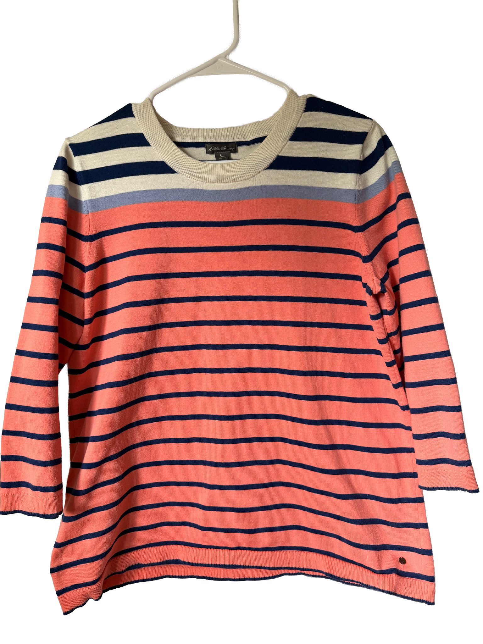 Eddie Bauer Women’s Striped Cotton Knit Sweater - Size XL image 2