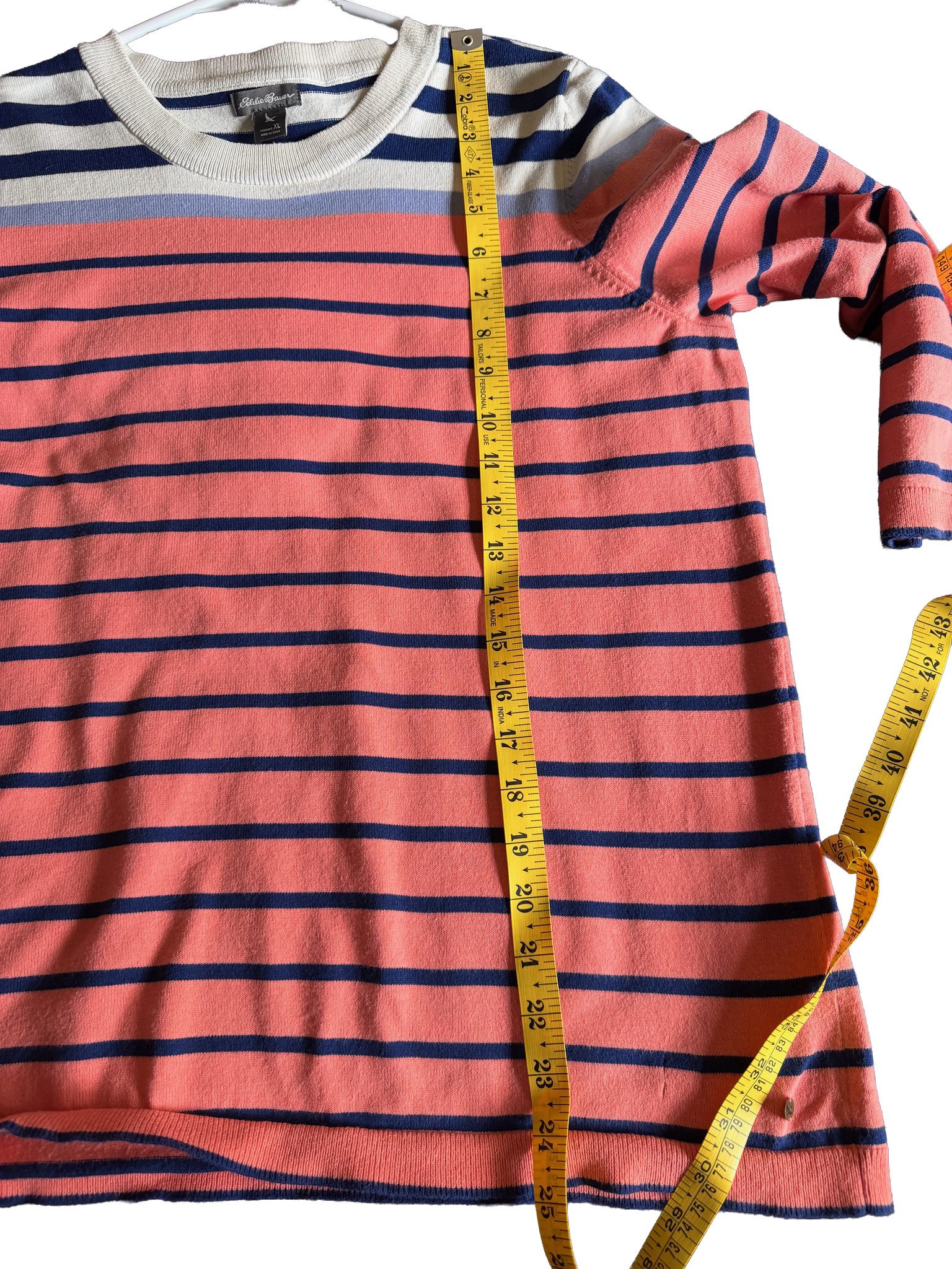 Eddie Bauer Women’s Striped Cotton Knit Sweater - Size XL image 9