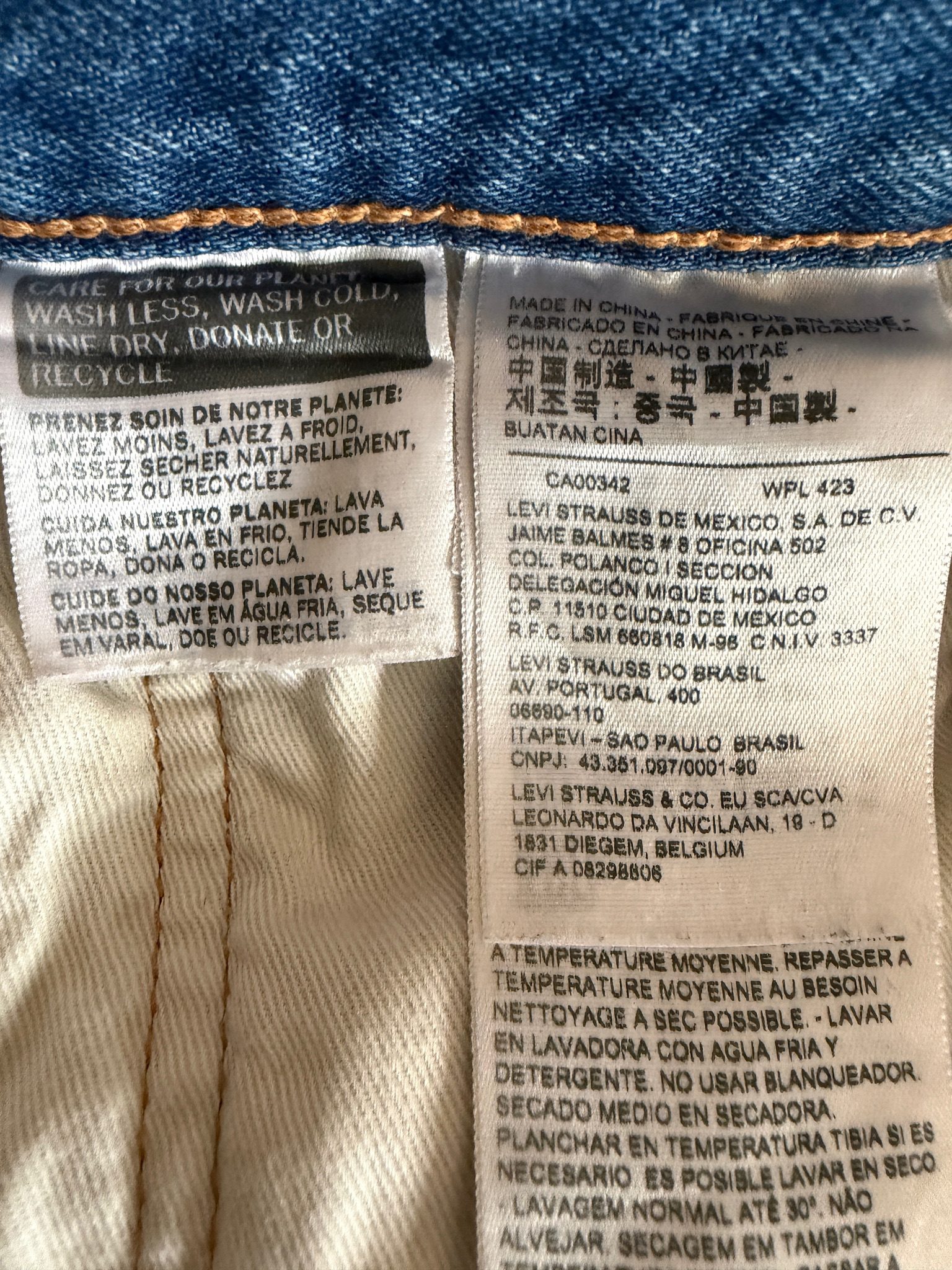 Levi's Blue 501 ST Straight Leg Jeans 30x30 Classic Denim image 5