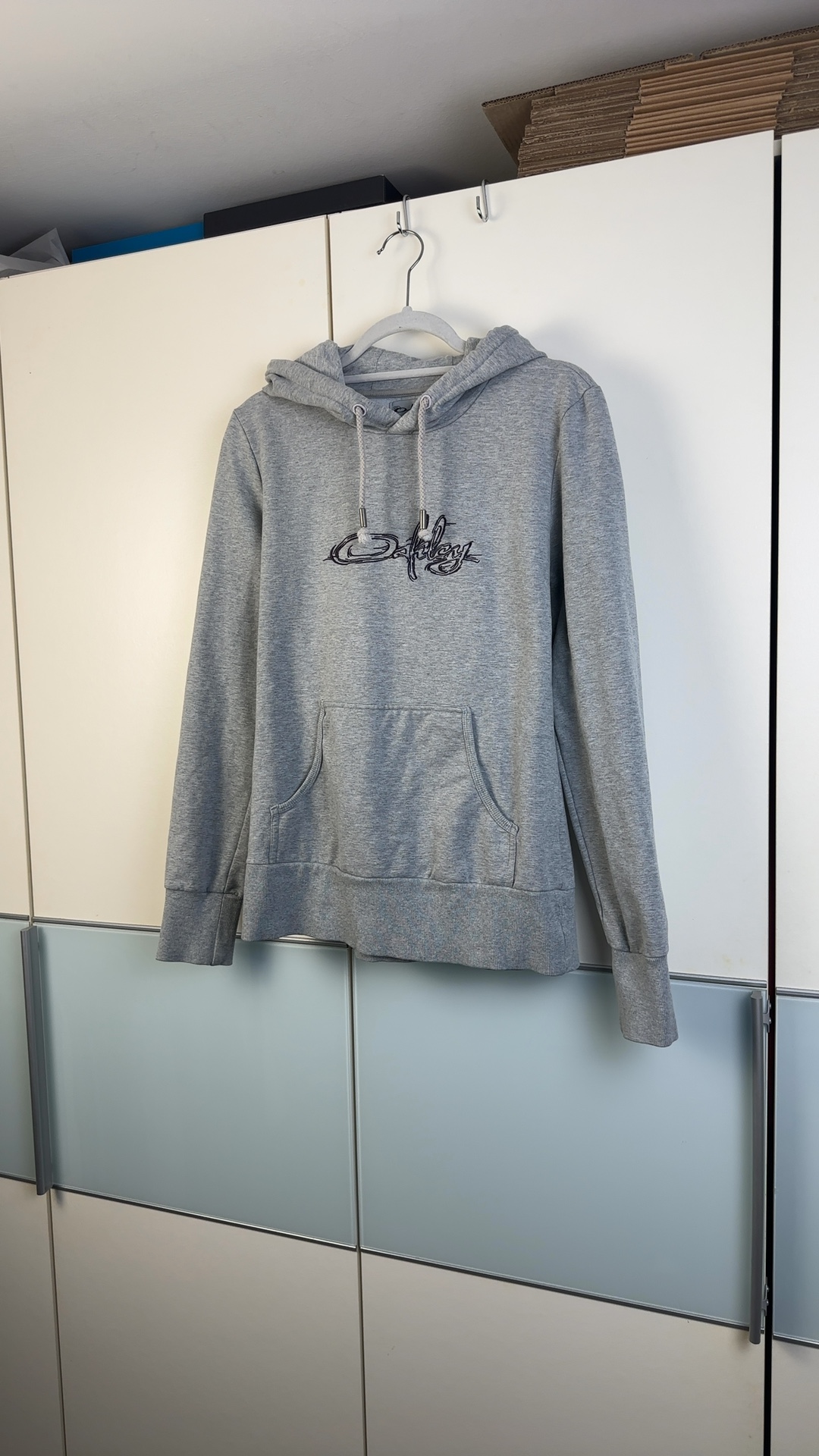 Oakley Hoodie Grau Gr. M | Vintage Logo Kapuzenpullover