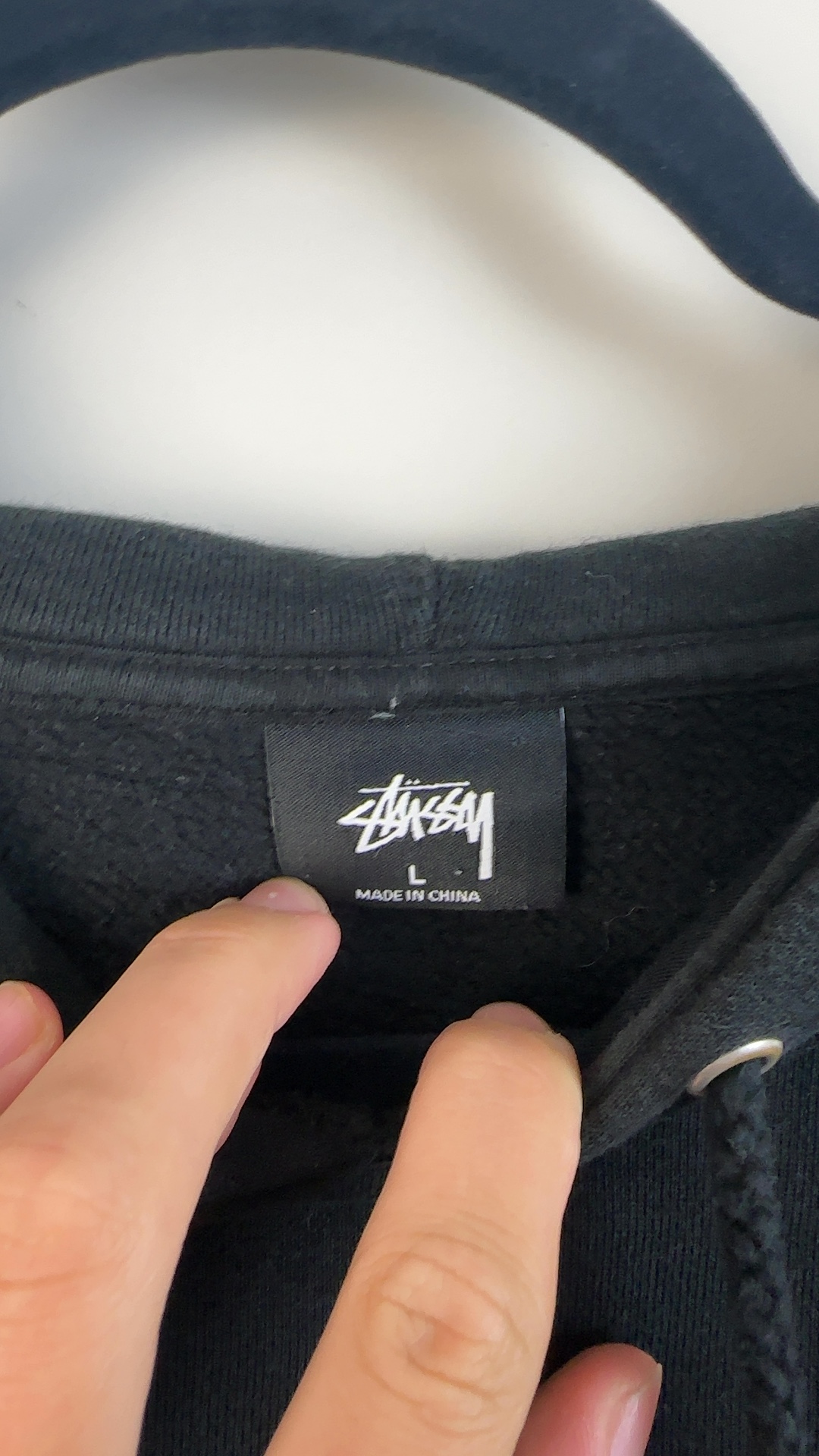 Stüssy Hoodie Schwarz Gr. L | Flower Graphic Backprint Kapuzenpullover image 5
