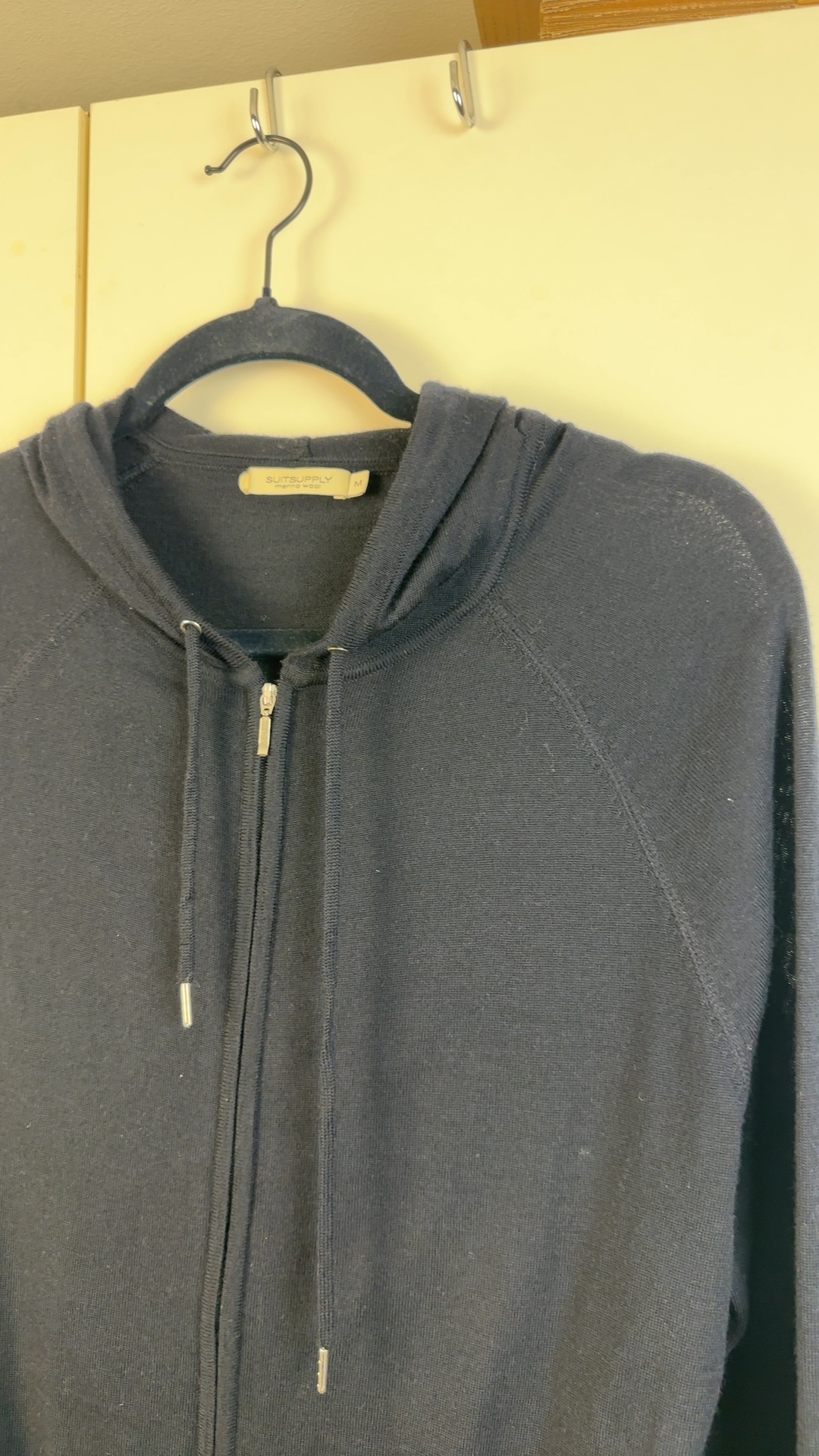 Suitsupply Herren Zip Hoodie Dunkelblau Gr. M | Strickjacke Kapuze Full Zip image 2