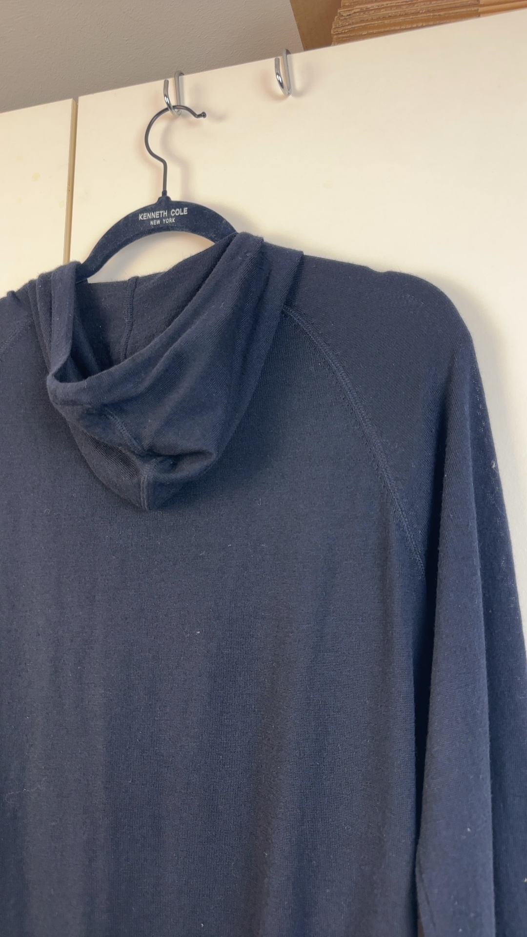 Suitsupply Herren Zip Hoodie Dunkelblau Gr. M | Strickjacke Kapuze Full Zip image 9
