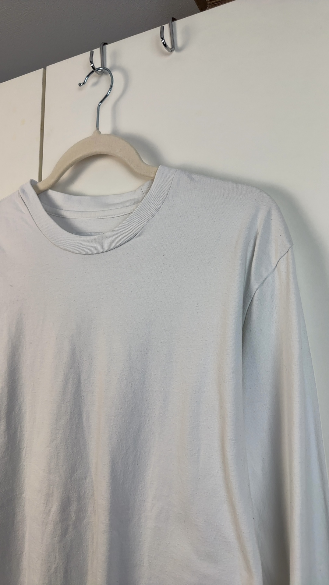 Supreme Herren Longsleeve Weiß Gr. M | Box Logo Patch Langarm Shirt image 3