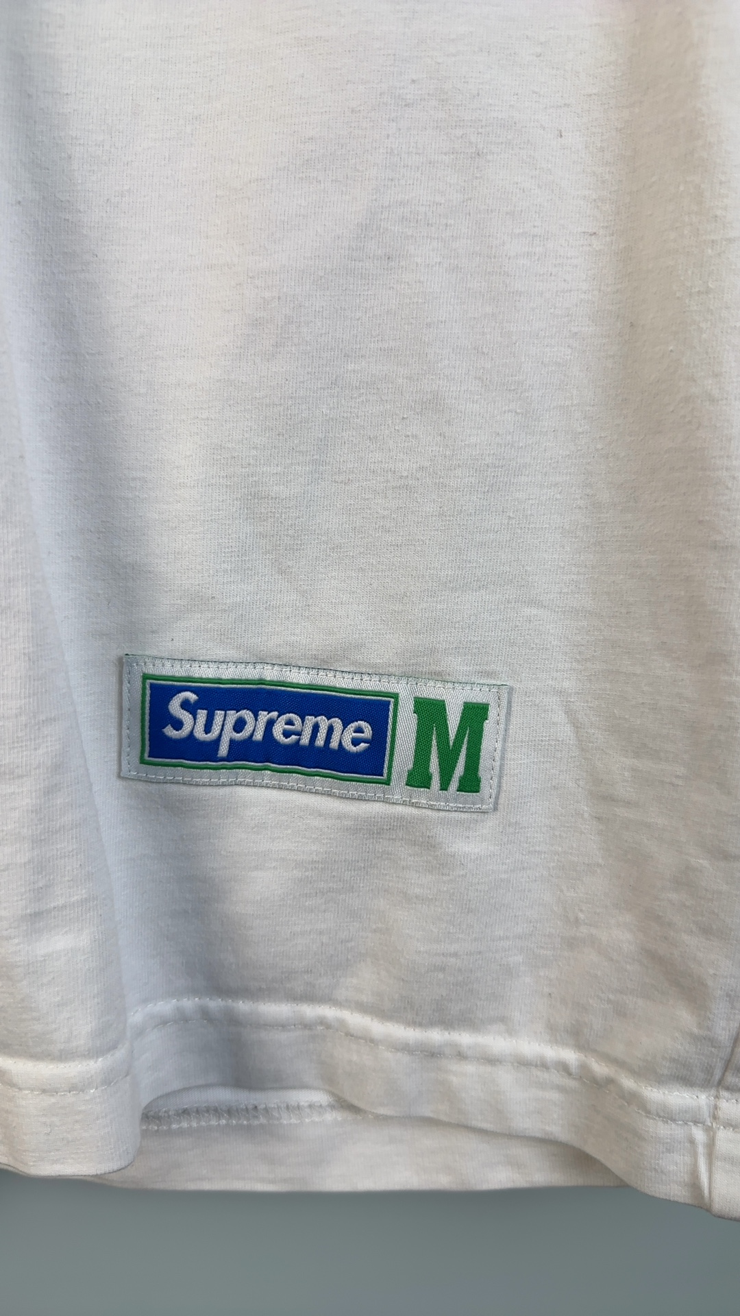 Supreme Herren Longsleeve Weiß Gr. M | Box Logo Patch Langarm Shirt image 5