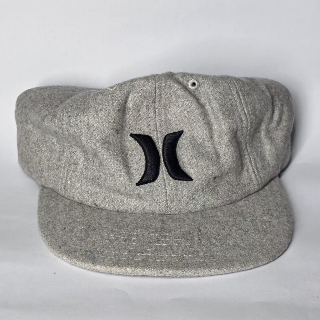 New Era (Hurley) Grey Wool Cap Size 7 1/2 59.6 cm