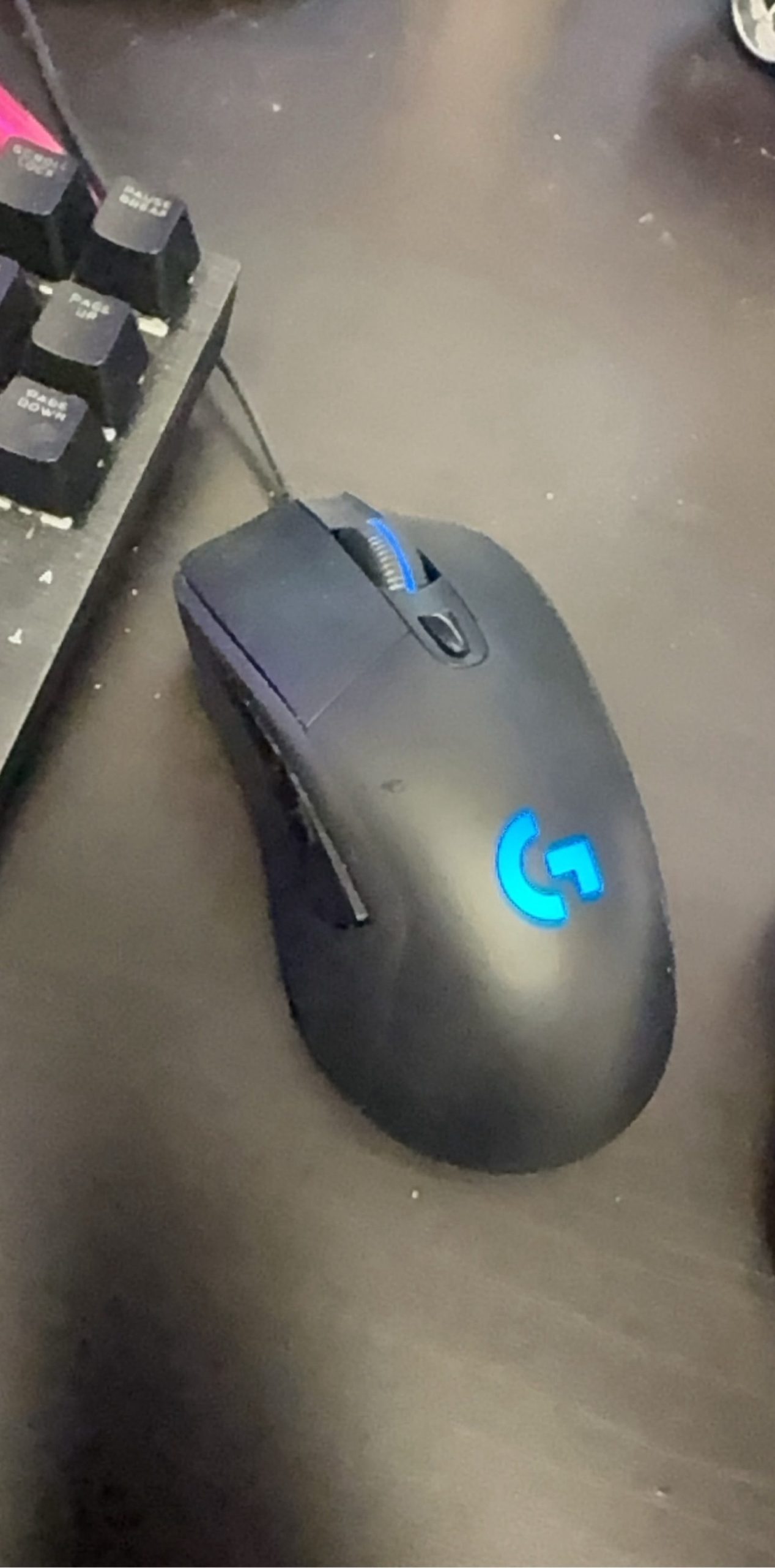 Logitech Black Wired Gaming Mouse with Blue LED