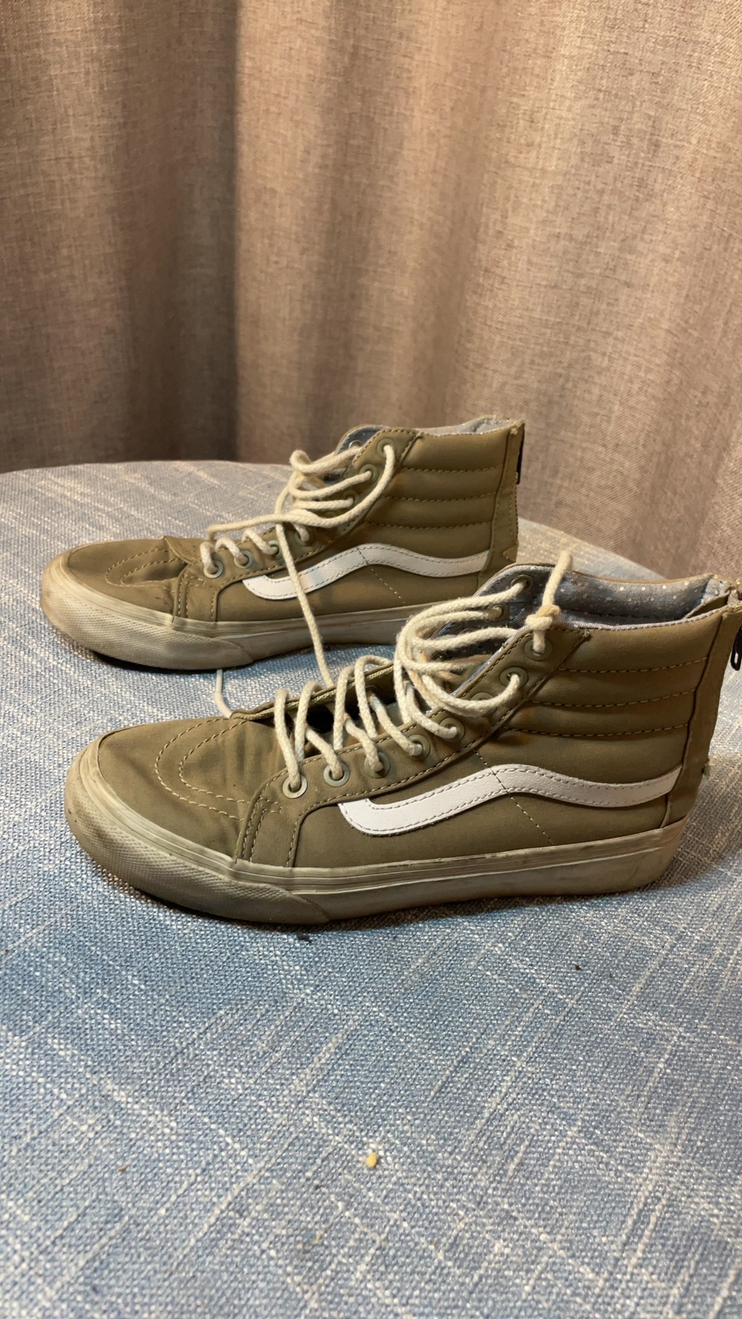 Vans Tan & White High Top Skate Shoes US Men 5 US Women 6.5 image 4