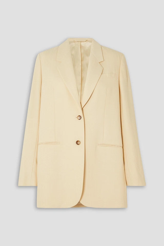 Neu Totême Tailored Herringbone Suit Jacket Beige Size XS