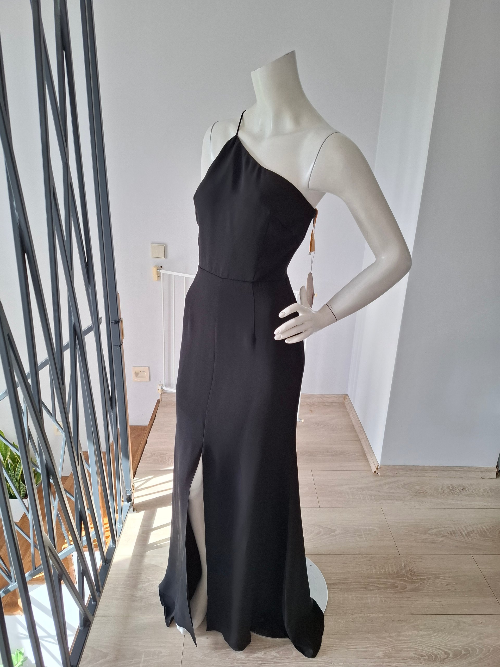 New Maria Lucia Hohan Black Silk Evening Gown Dress Size S image 5