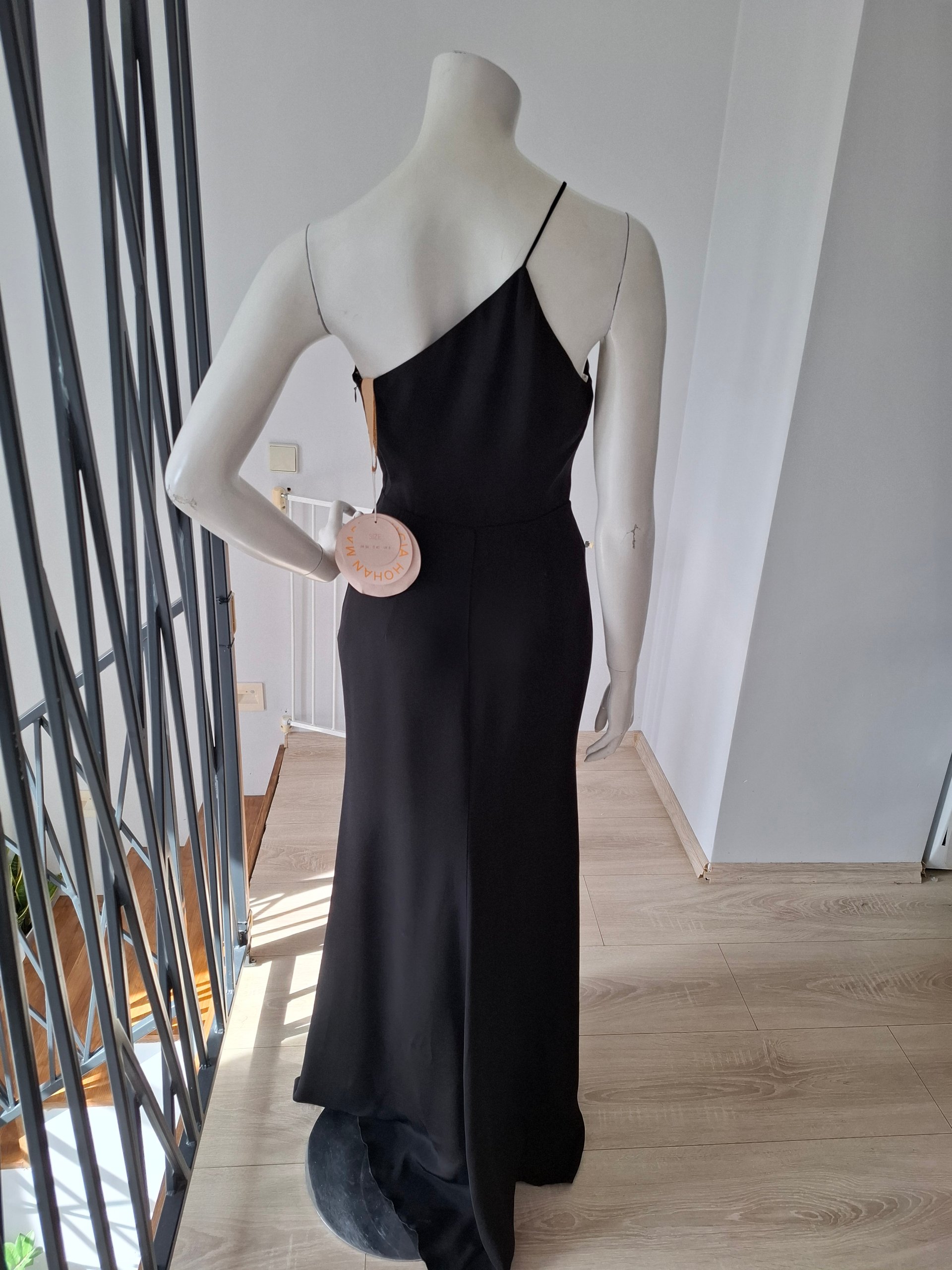 New Maria Lucia Hohan Black Silk Evening Gown Dress Size S image 7