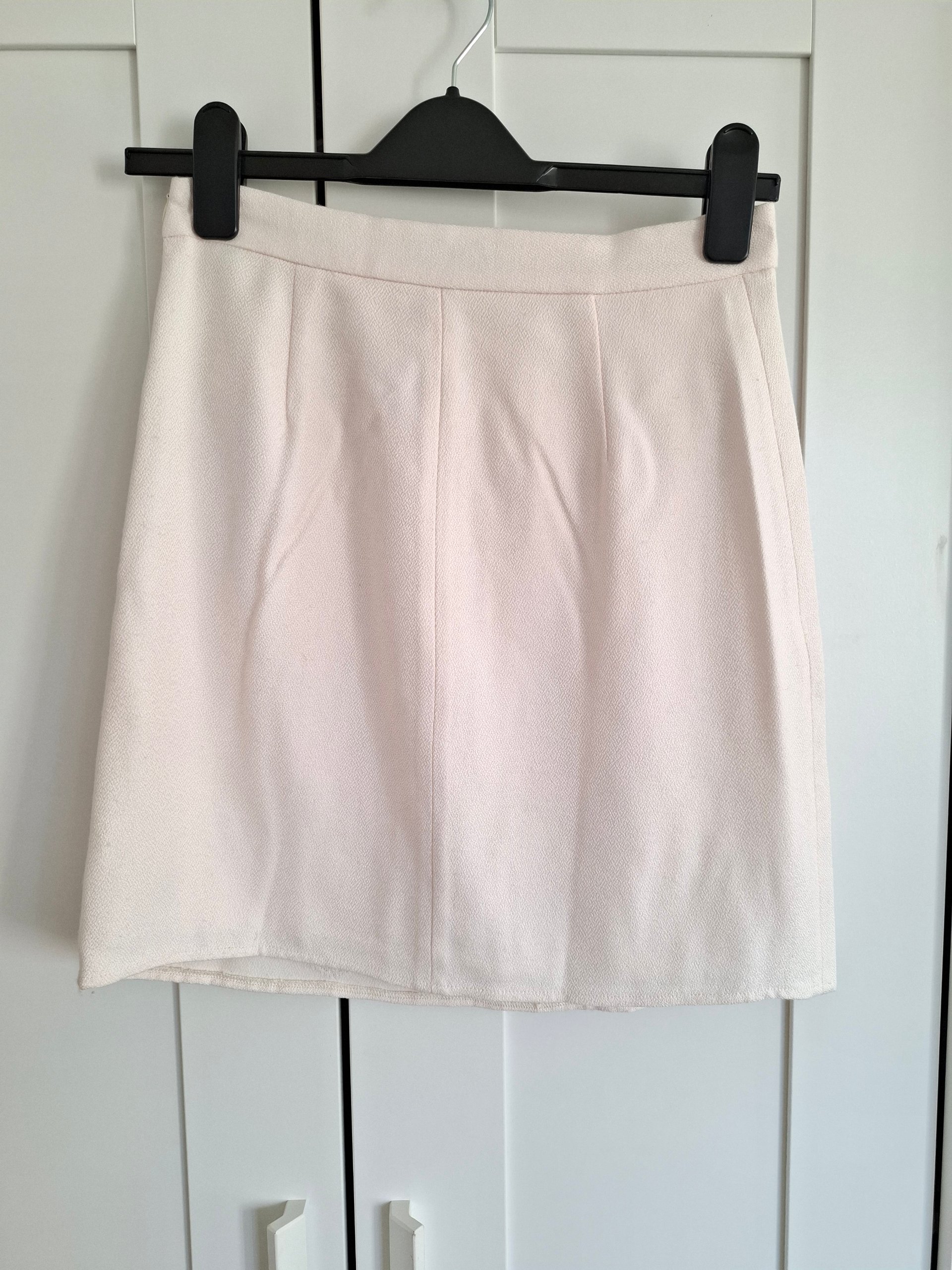 New Elisabetta Franchi Cream Embroidered Mini Skirt Size M image 4
