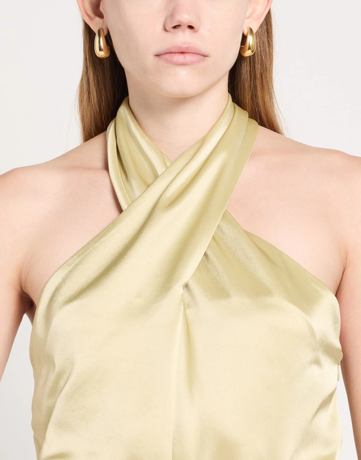 New Nanushka Satin Halterneck Jumpsuit Size L image 8