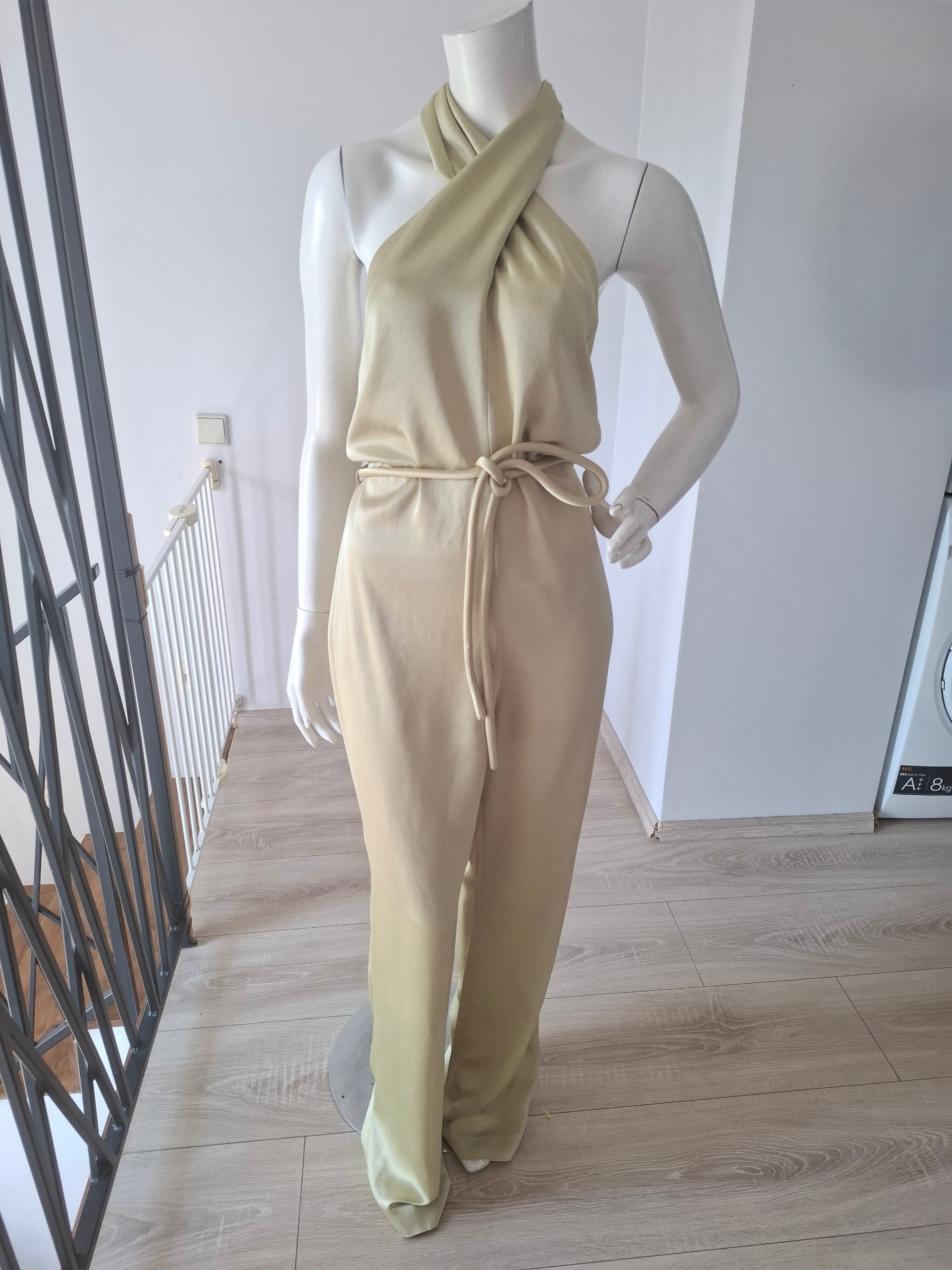New Nanushka Satin Halterneck Jumpsuit Size L image 4