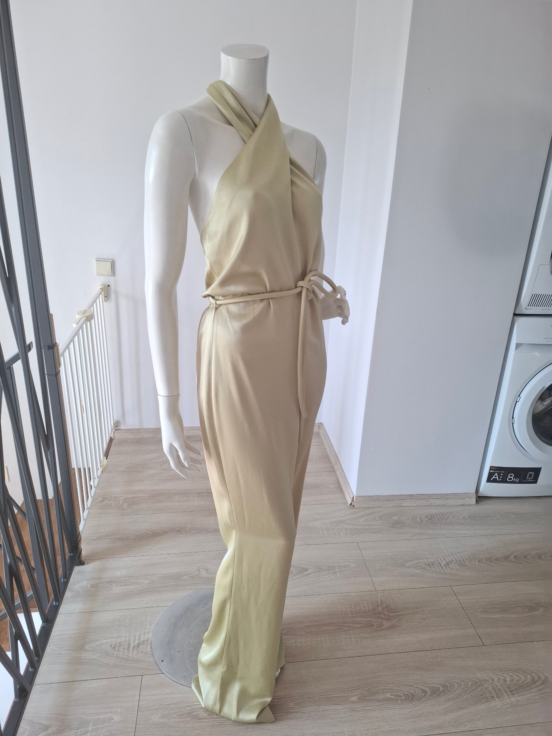New Nanushka Satin Halterneck Jumpsuit Size L image 6