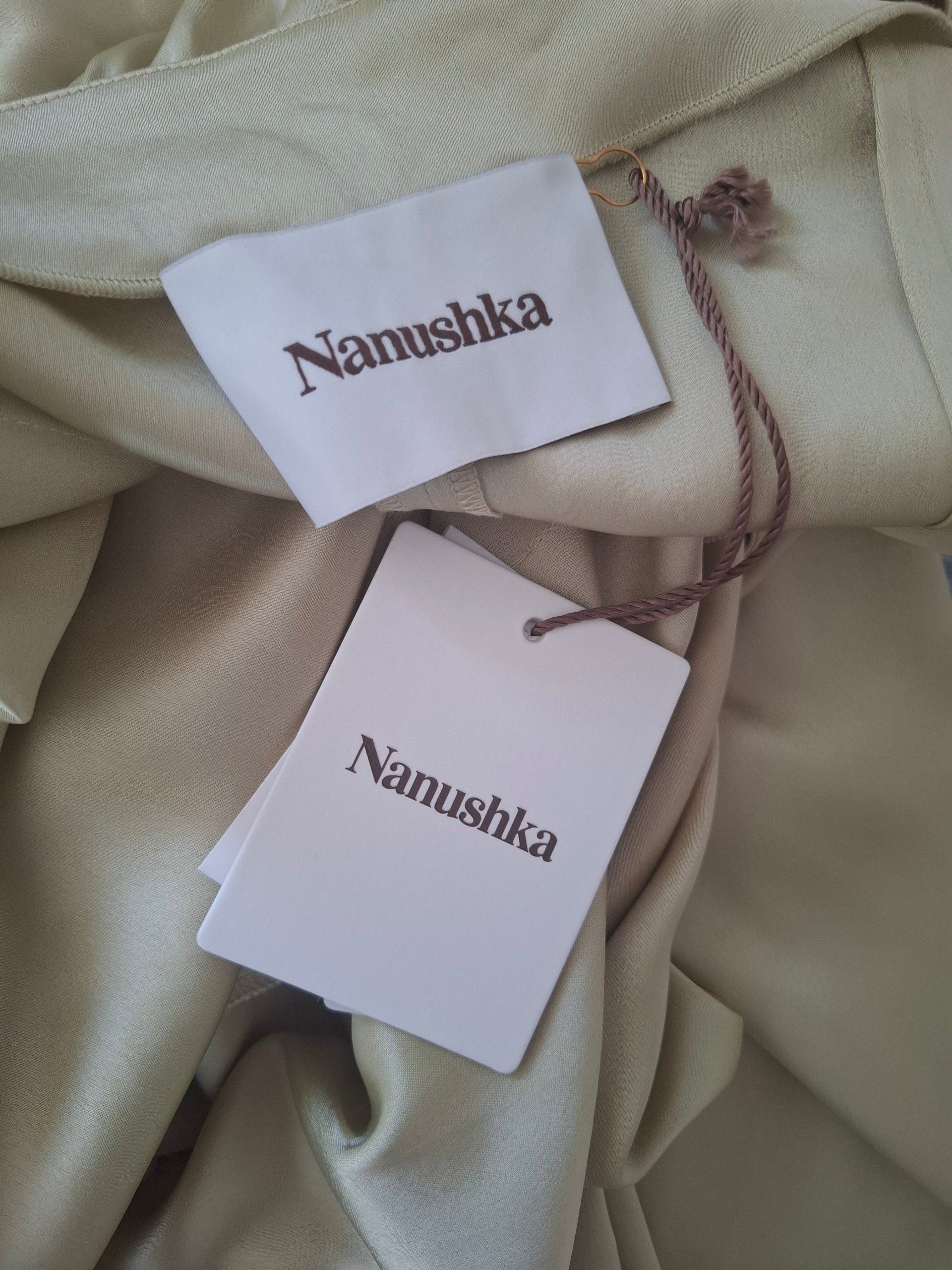 New Nanushka Satin Halterneck Jumpsuit Size L image 10