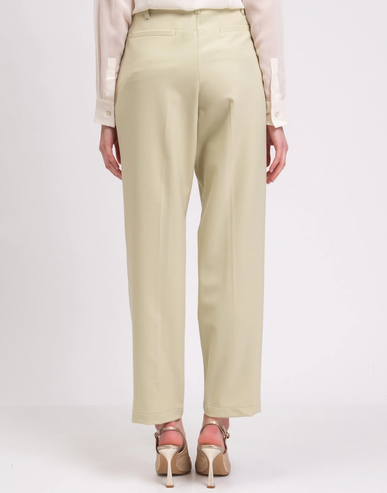 New Dorothee Schumacher Sage Green Tailored Trousers Size M image 7