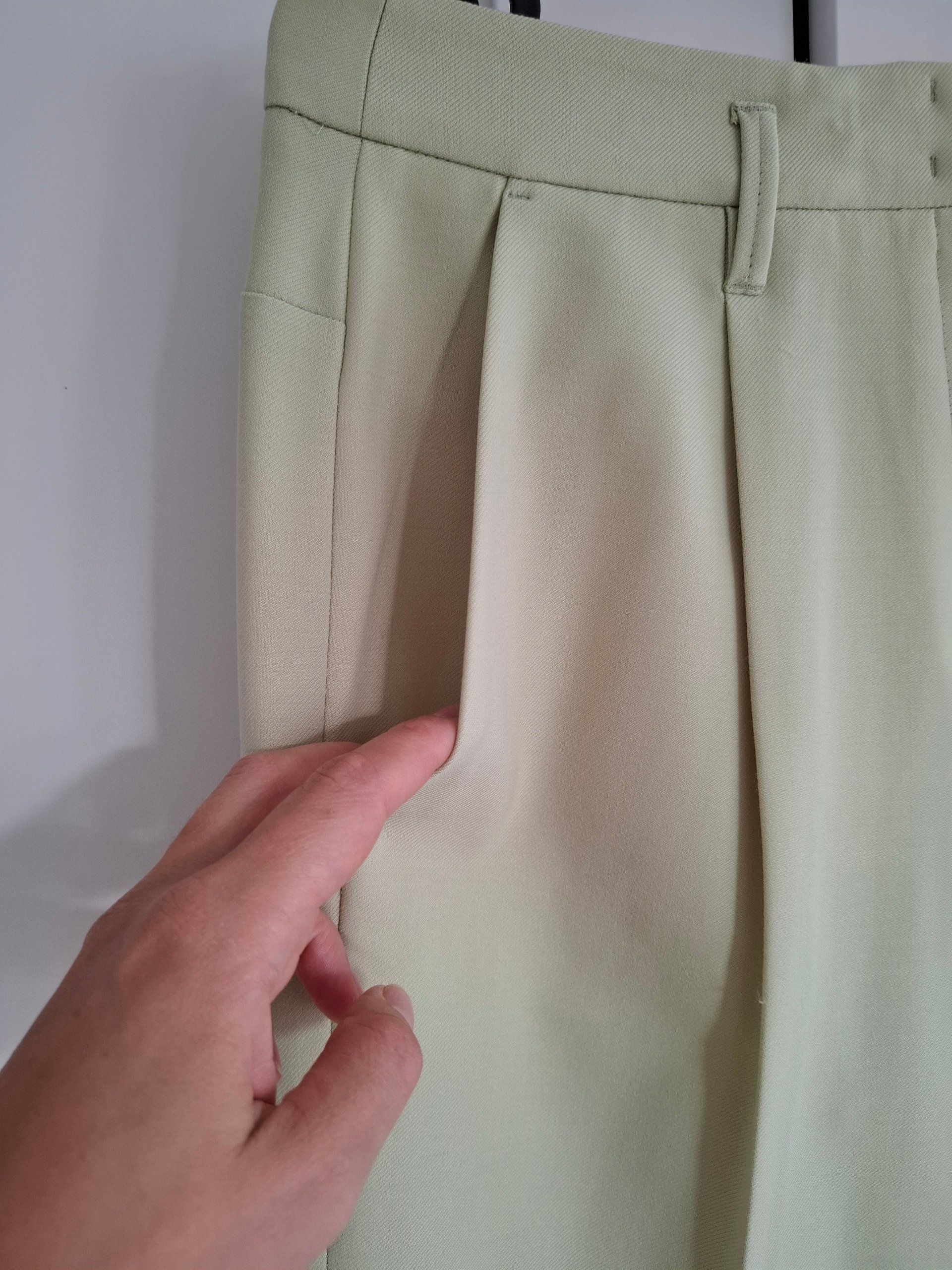 New Dorothee Schumacher Sage Green Tailored Trousers Size M image 9