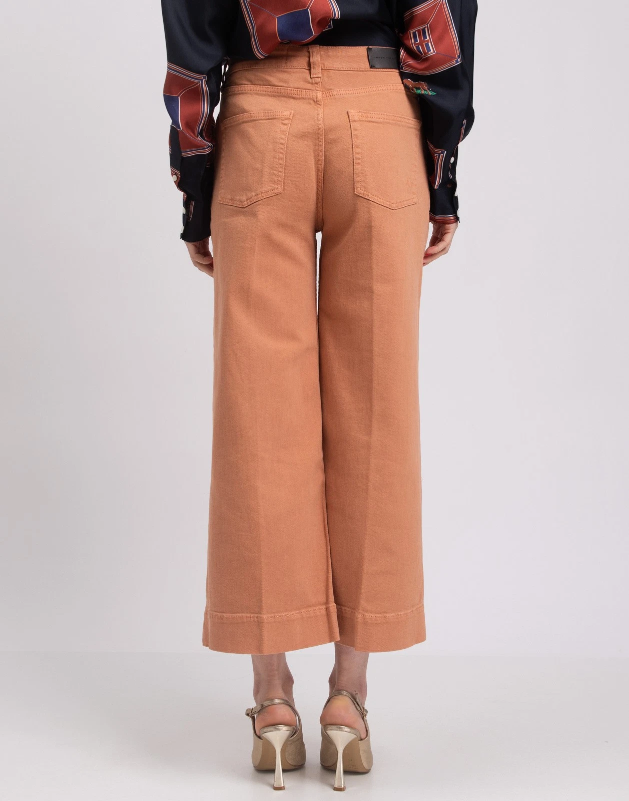 New Victoria Victoria Beckham Terracotta Wide Leg Jeans Size S image 6