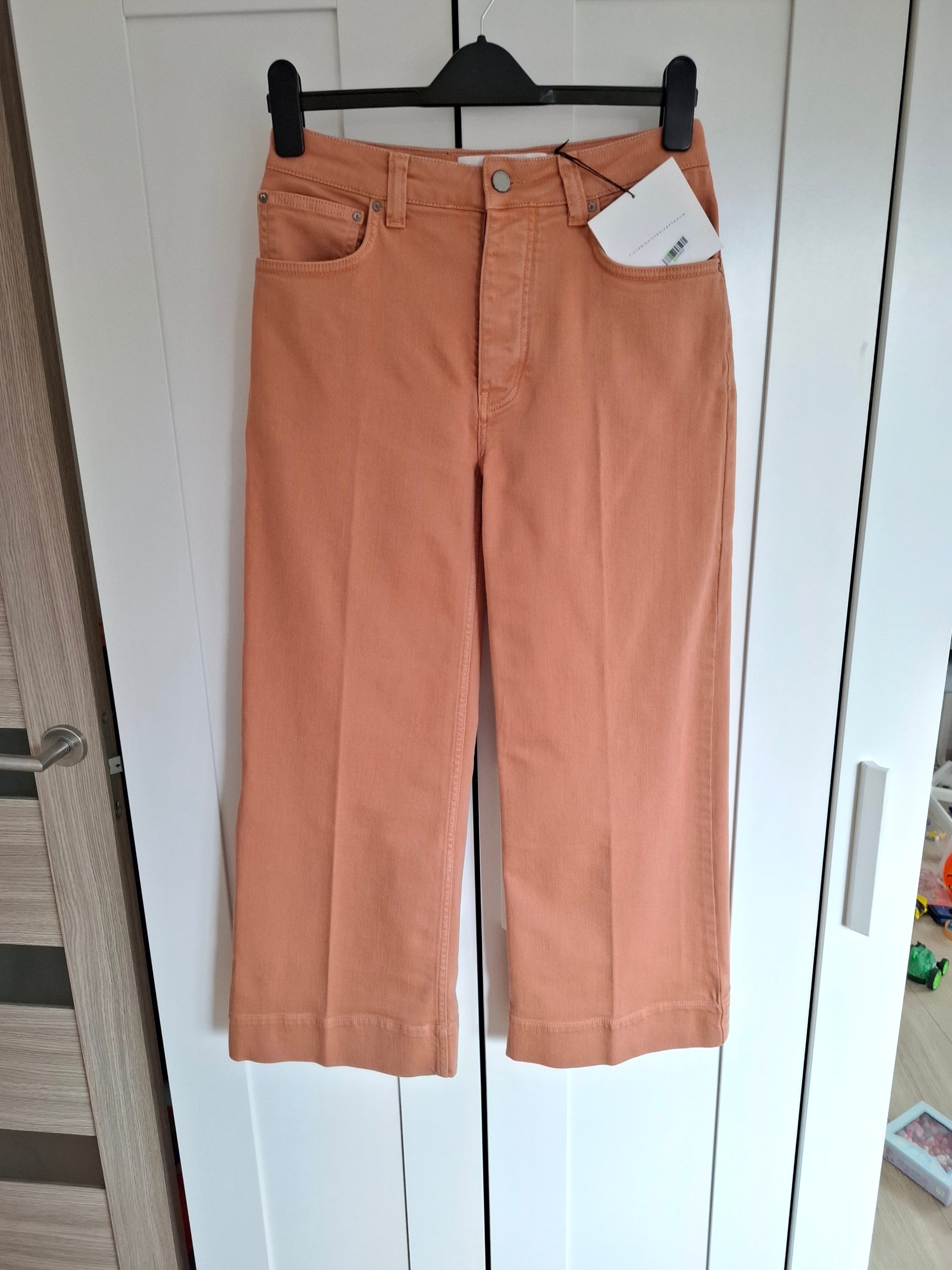 New Victoria Victoria Beckham Terracotta Wide Leg Jeans Size S image 7