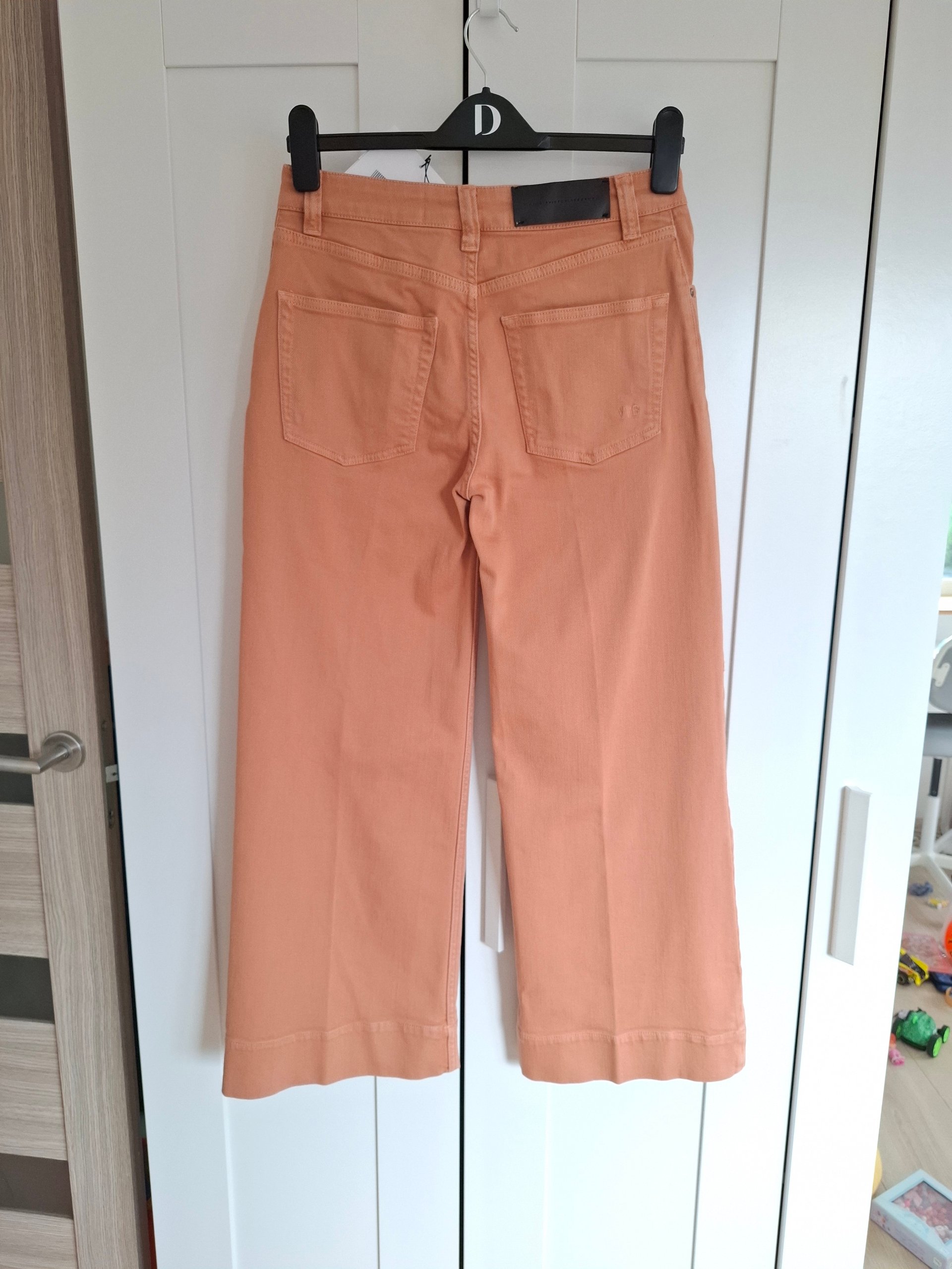 New Victoria Victoria Beckham Terracotta Wide Leg Jeans Size S image 8