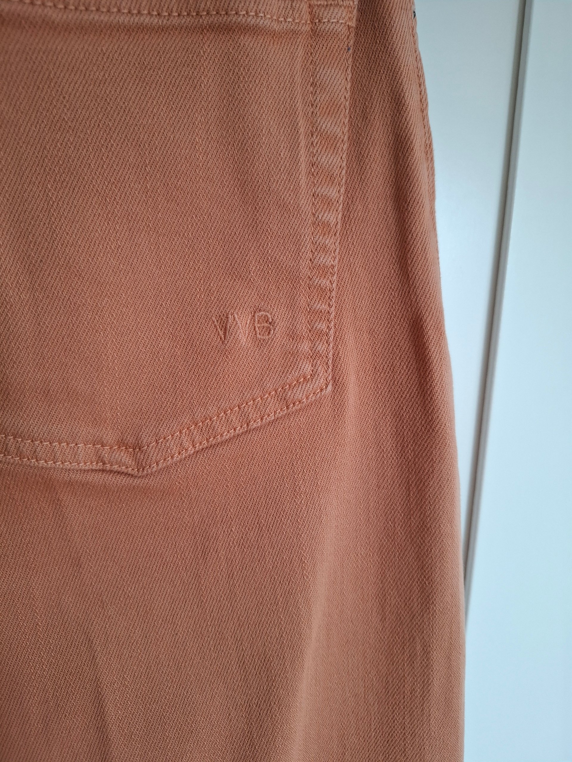 New Victoria Victoria Beckham Terracotta Wide Leg Jeans Size S image 9