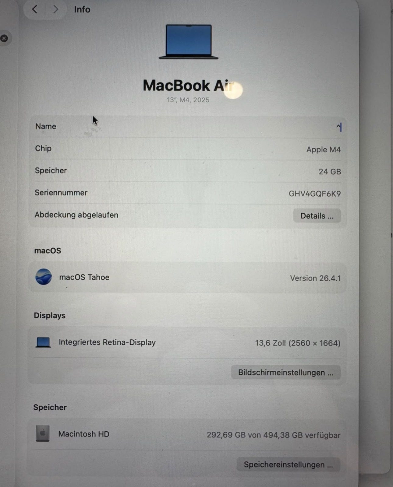 Apple MacBook Air 13" M4 24GB RAM 512 GB SSD Space Grey image 2