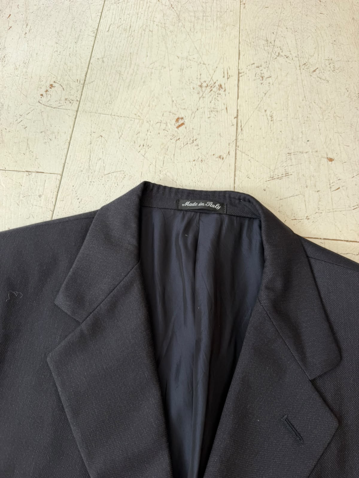 Men's Black Tailored Wool Blend Blazer Size 54 image 2