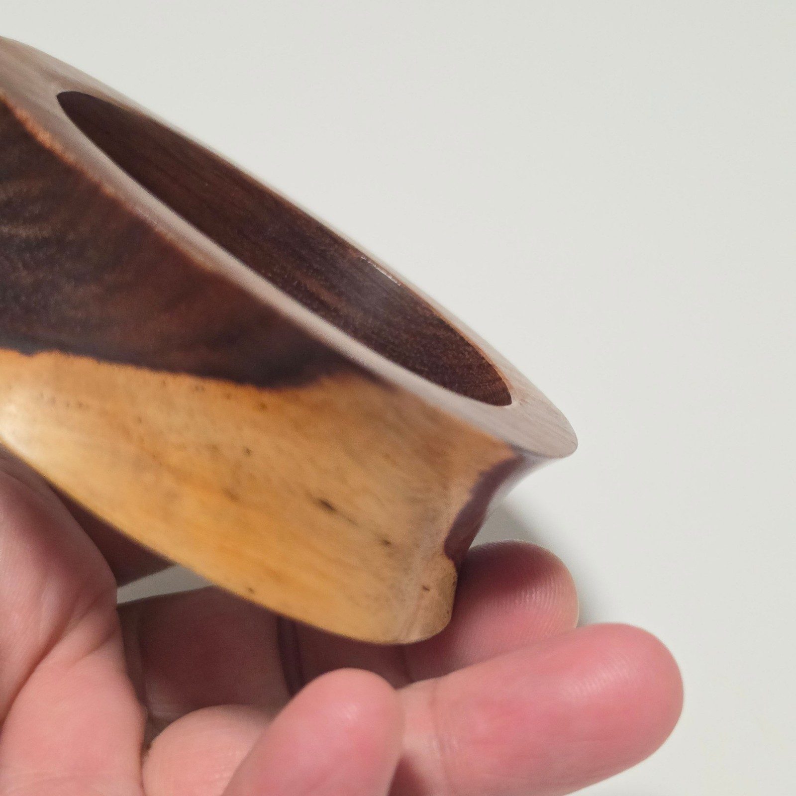 Wooden Brown & Light Natural Tone Bangle Bracelet.b9 image 4