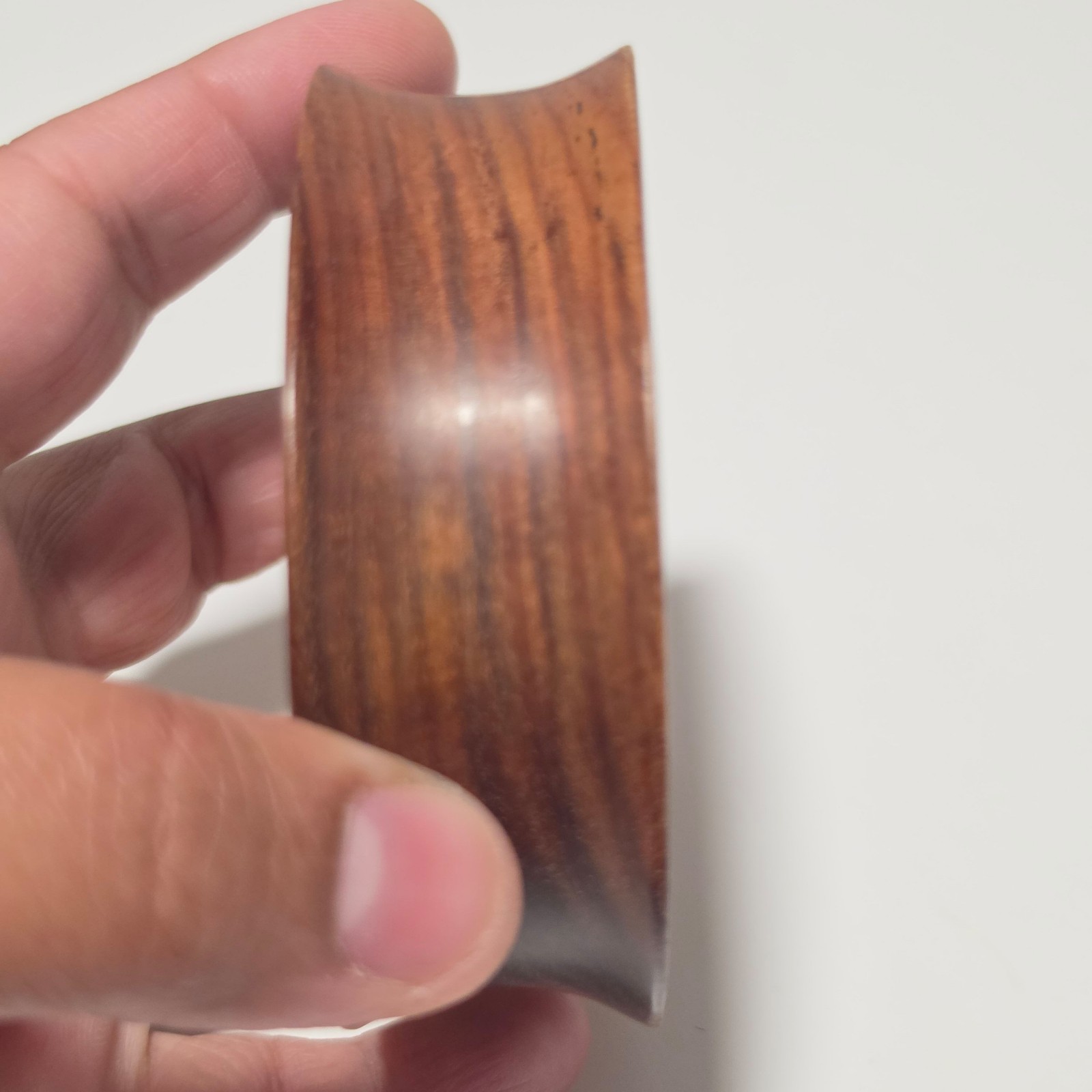 Wooden Brown & Light Natural Tone Bangle Bracelet.b9 image 5