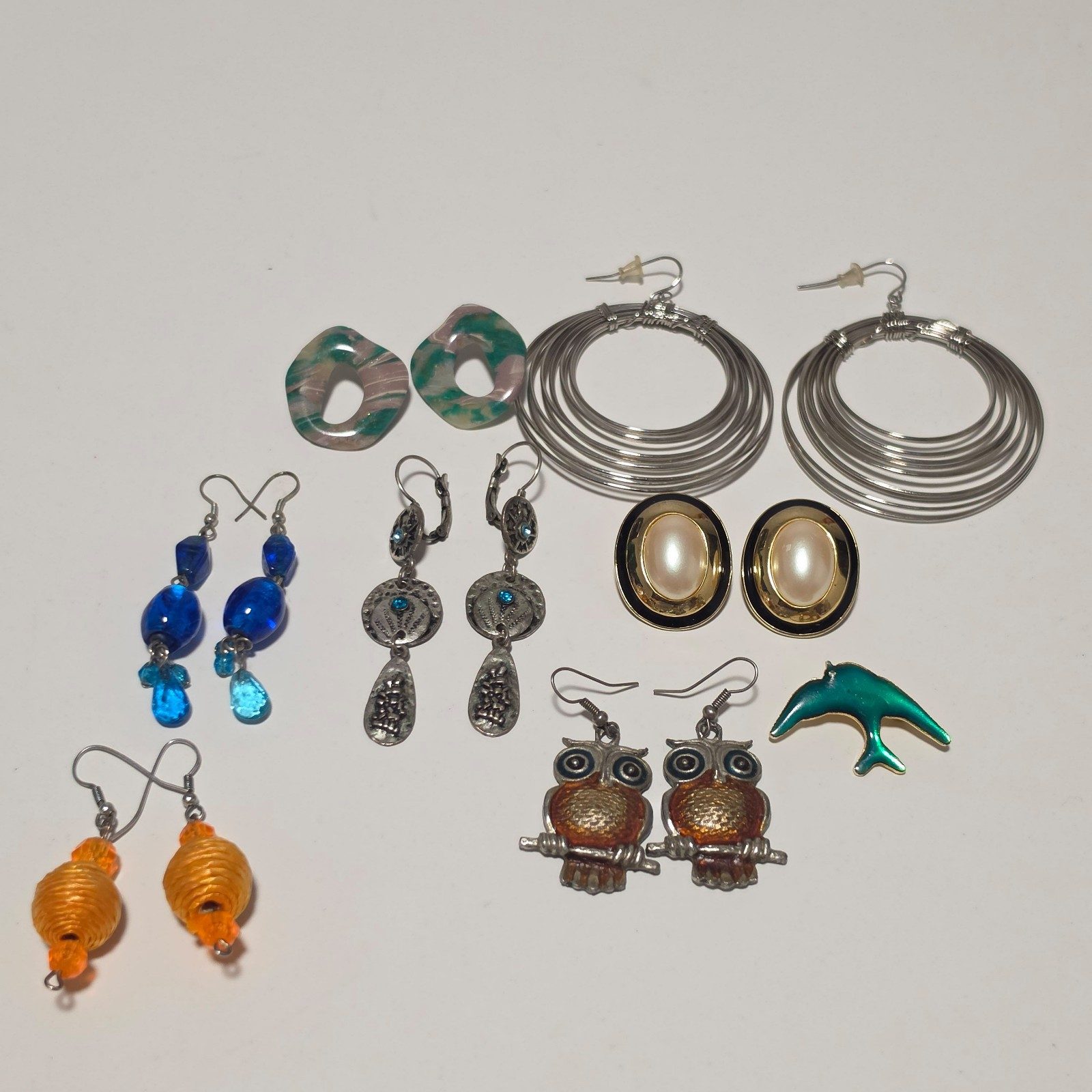 Mixed Women Silver & Multicolour Costume Earrings Set Various Styles.b9 image 3
