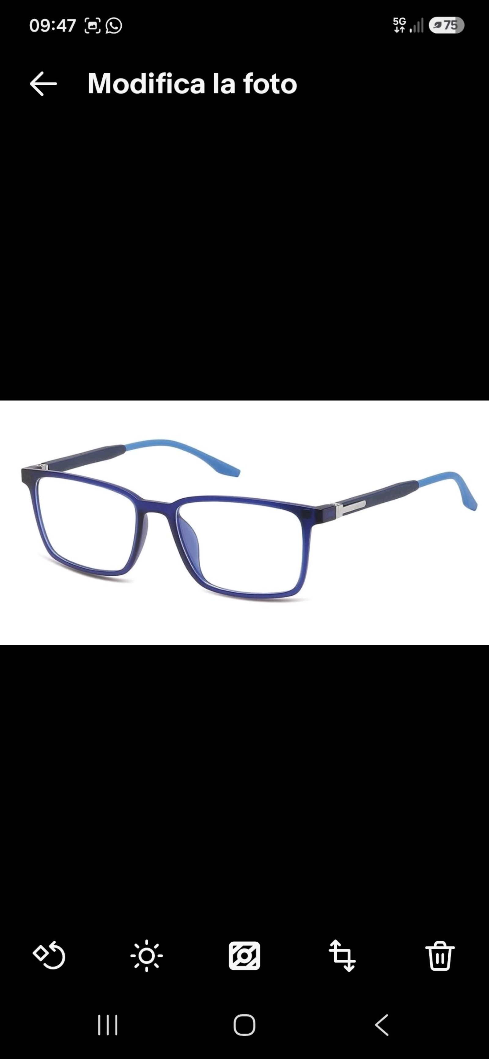 Blue Polarized Clip-On Sunglasses & Clear Glasses Frame Set image 4