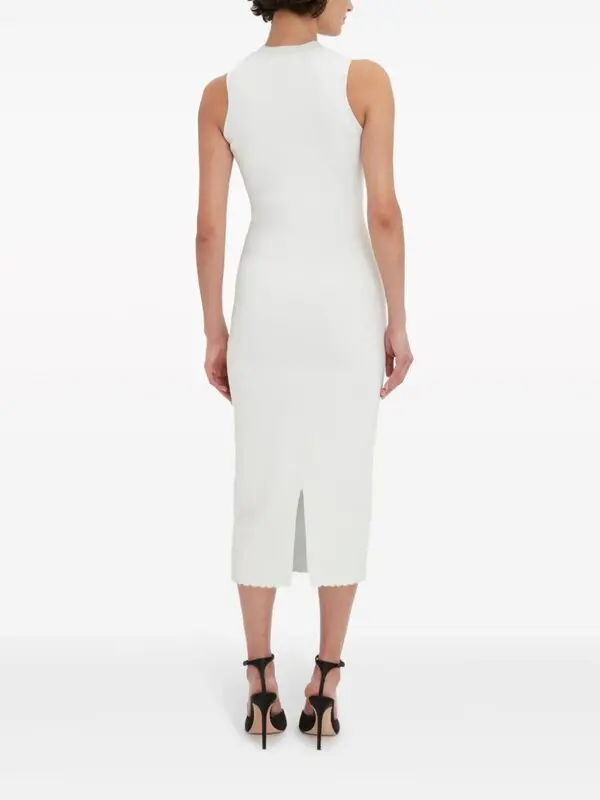 New VB Body Victoria Beckham Cream Cutout Midi Knit Dress Size XXS/XS image 6