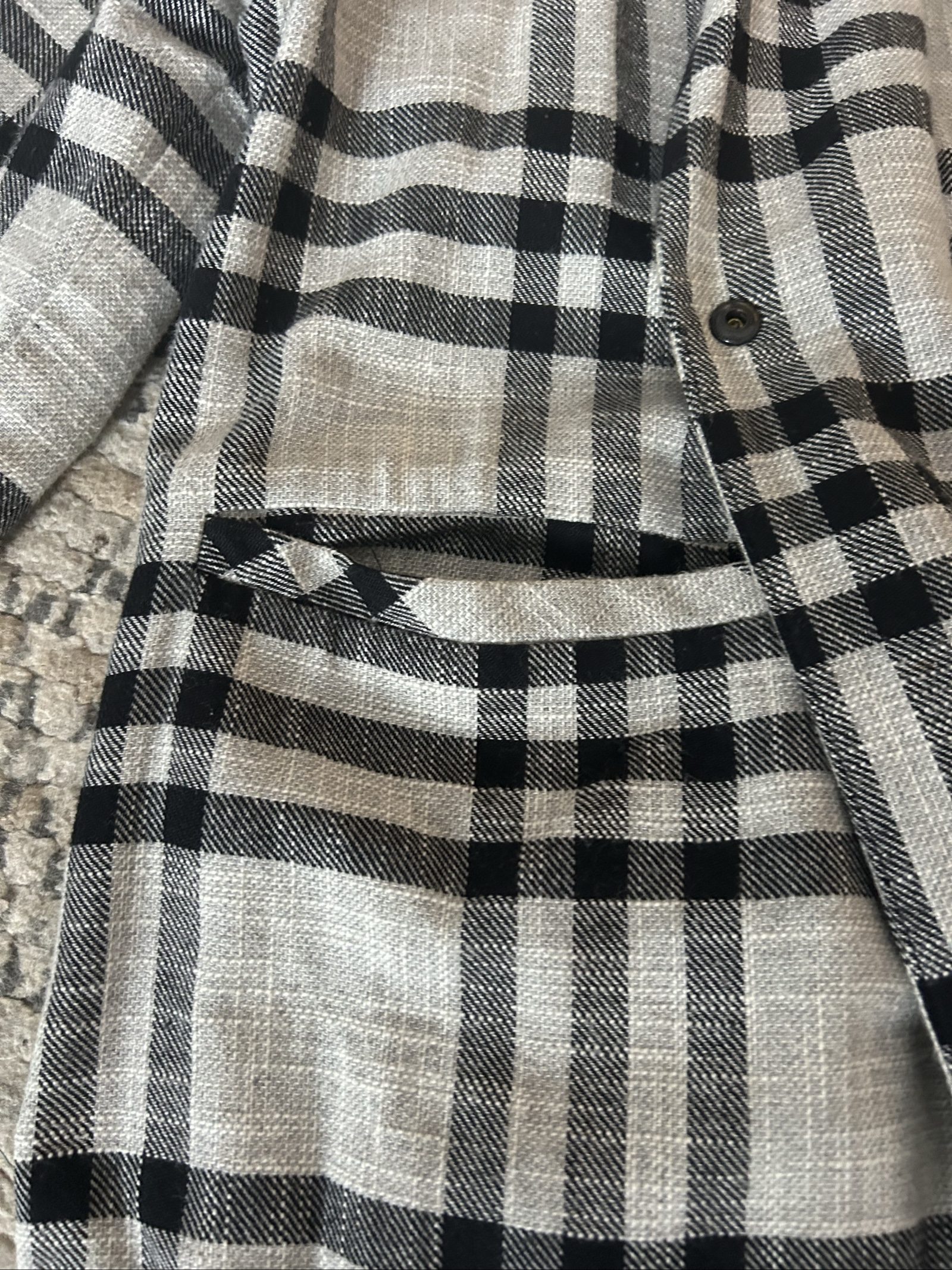 Topshop Black & White Checked long blazer UK 16 image 5