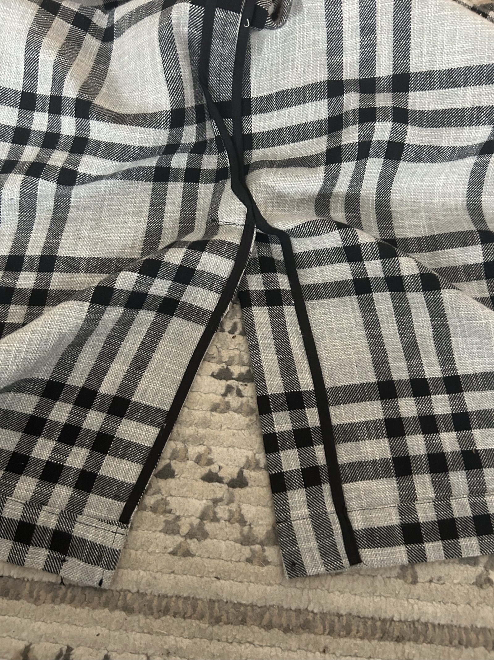 Topshop Black & White Checked long blazer UK 16 image 9