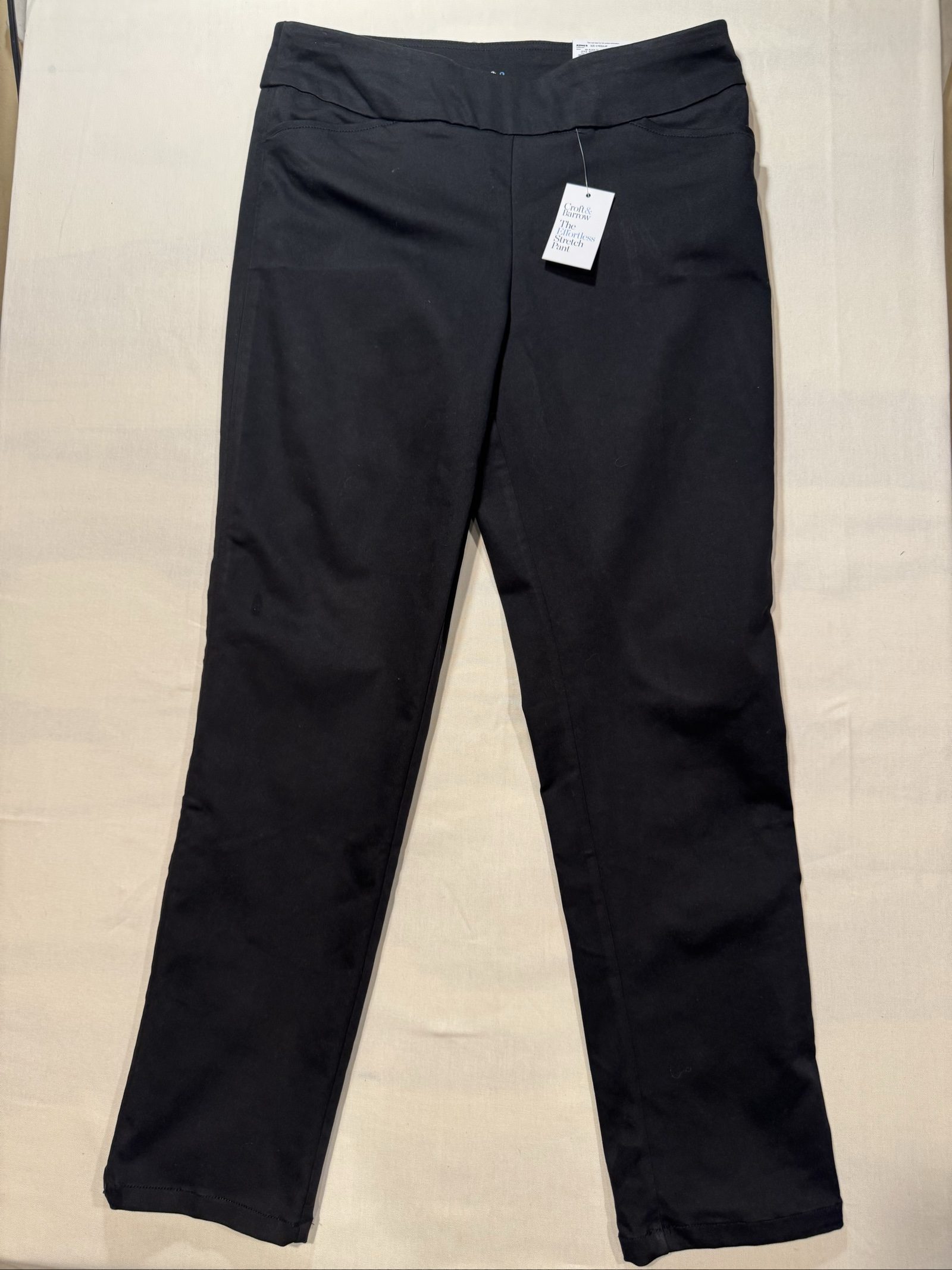 Croft & Barrow Women's Black Effortless Stretch Pant 12 Regular