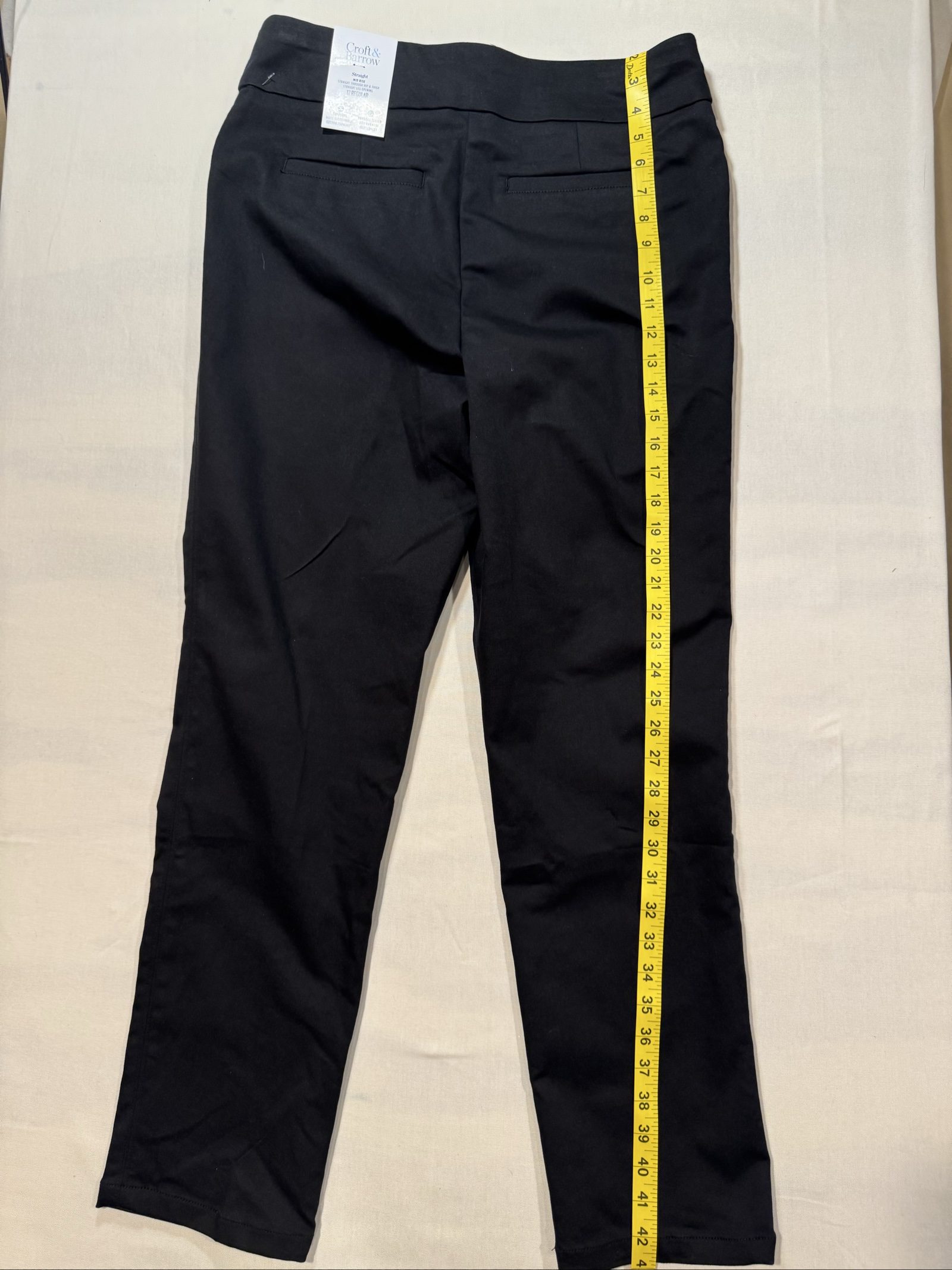Croft & Barrow Women's Black Effortless Stretch Pant 12 Regular image 2