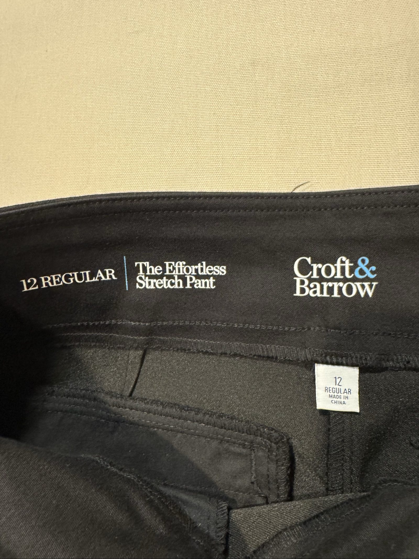 Croft & Barrow Women's Black Effortless Stretch Pant 12 Regular image 3