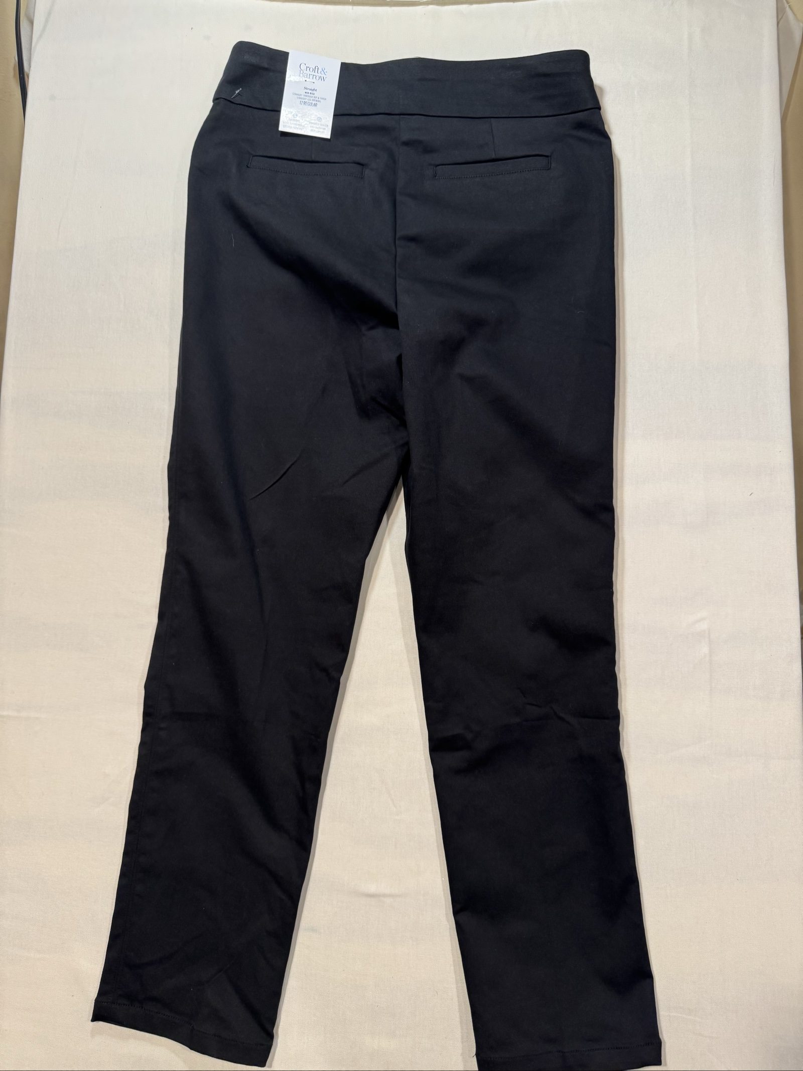 Croft & Barrow Women's Black Effortless Stretch Pant 12 Regular image 4