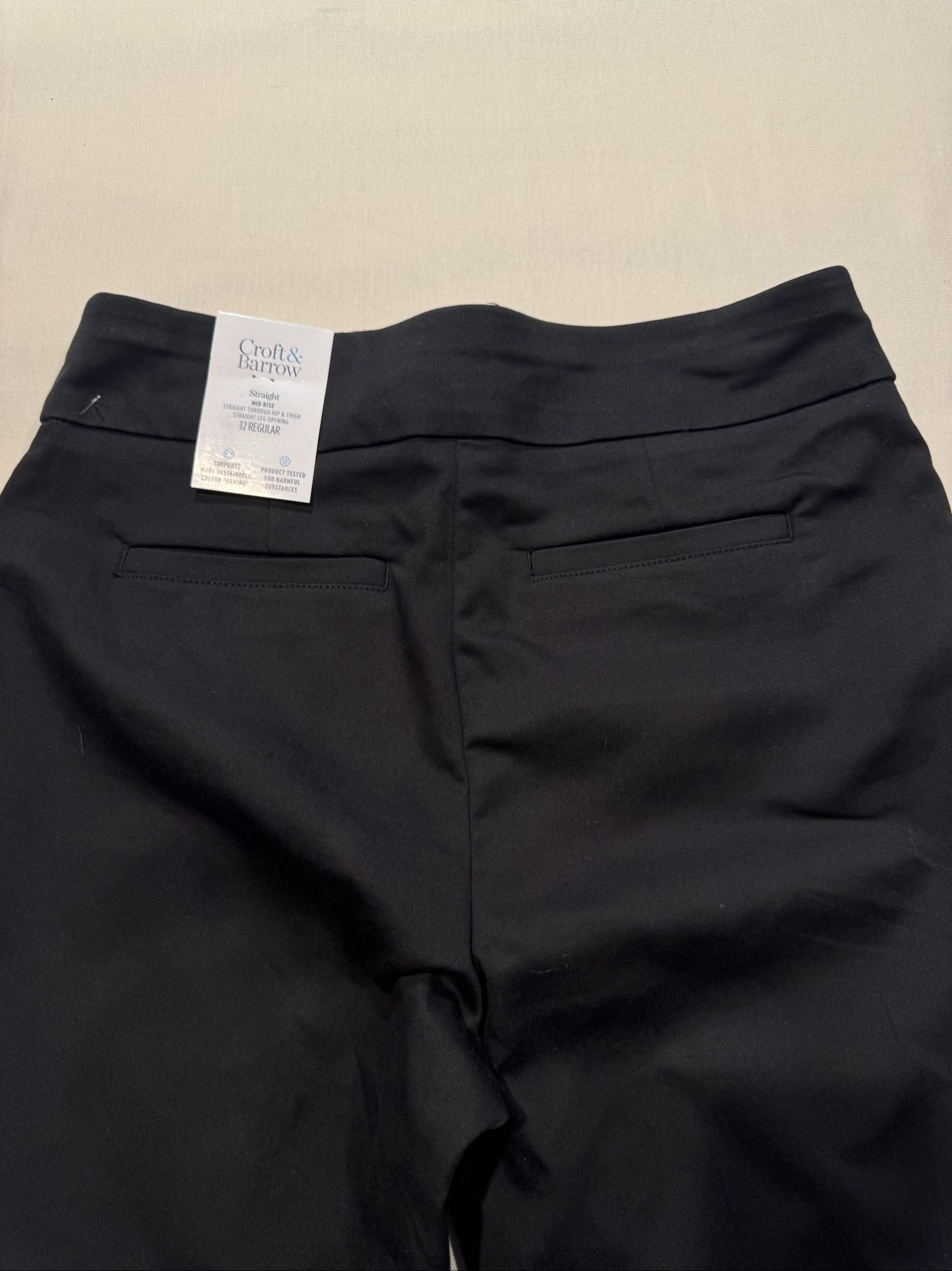 Croft & Barrow Women's Black Effortless Stretch Pant 12 Regular image 5