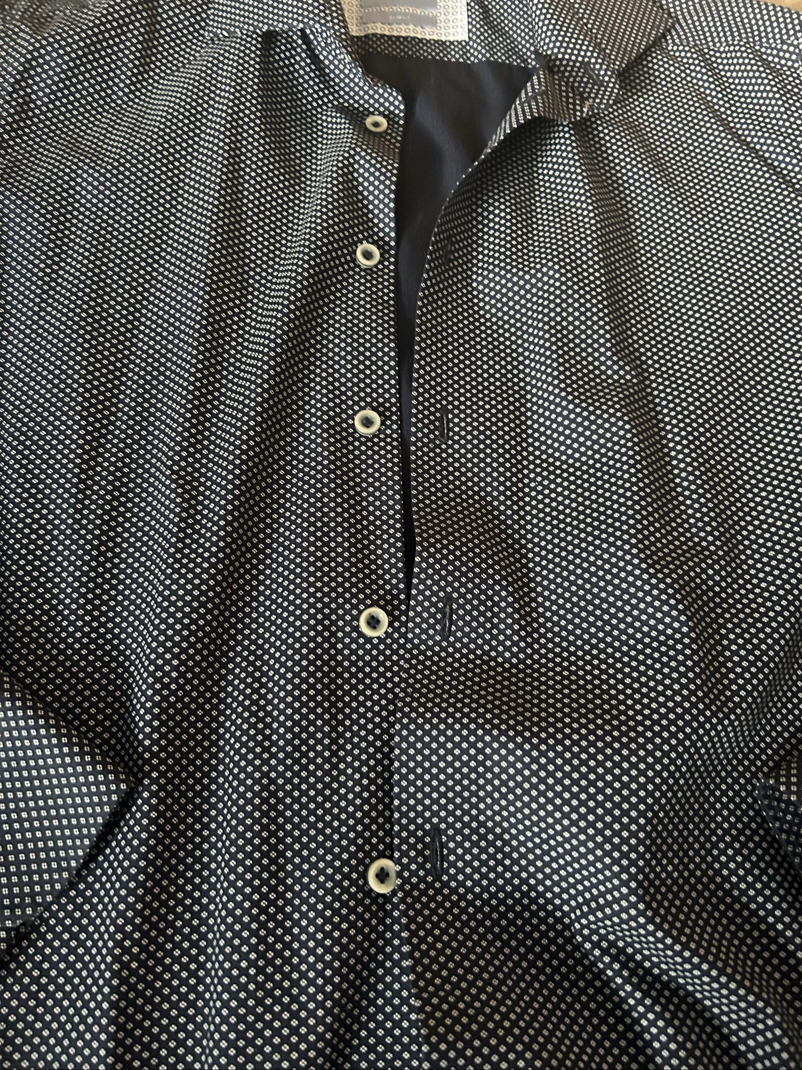 Tresanti Celeste Men's Navy Slim Fit Shirt Size 16 / 41 Patterned image 3