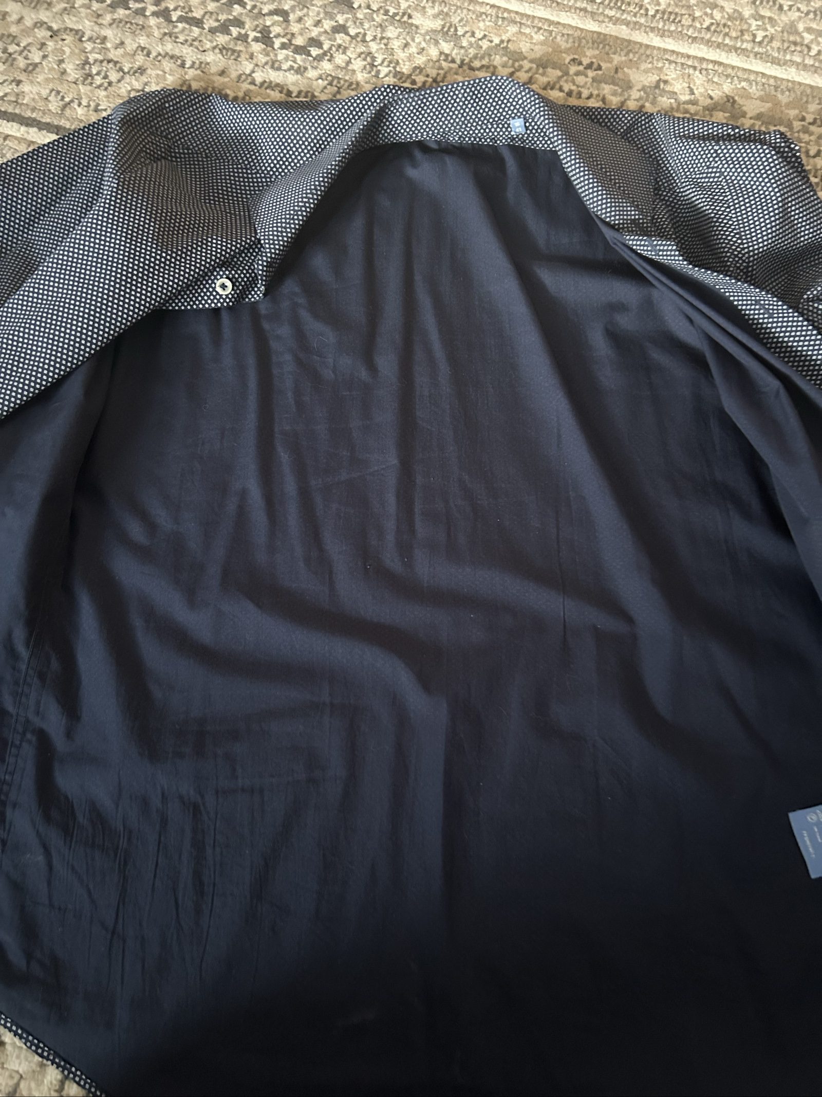 Tresanti Celeste Men's Navy Slim Fit Shirt Size 16 / 41 Patterned image 8